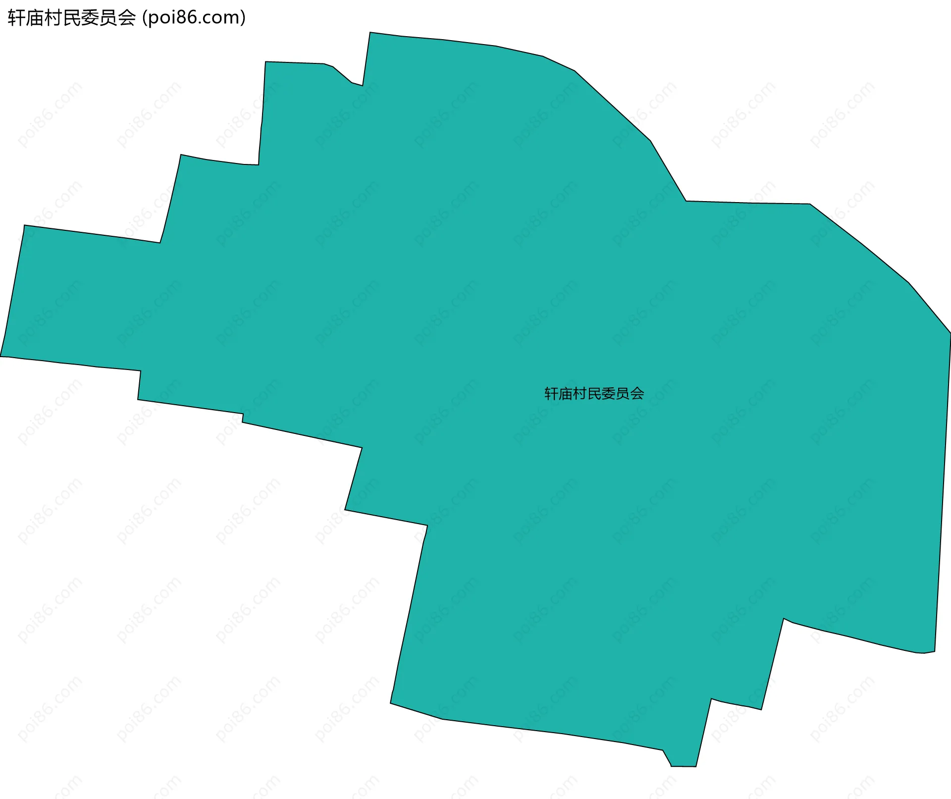 轩庙村民委员会边界地图