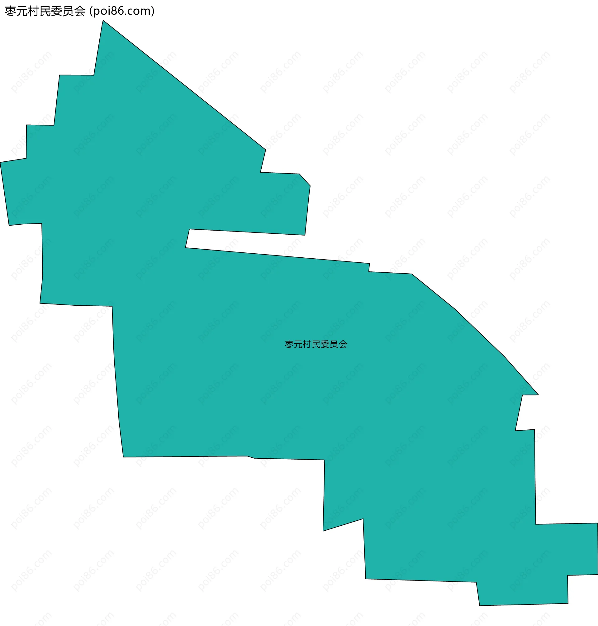 枣元村民委员会边界地图