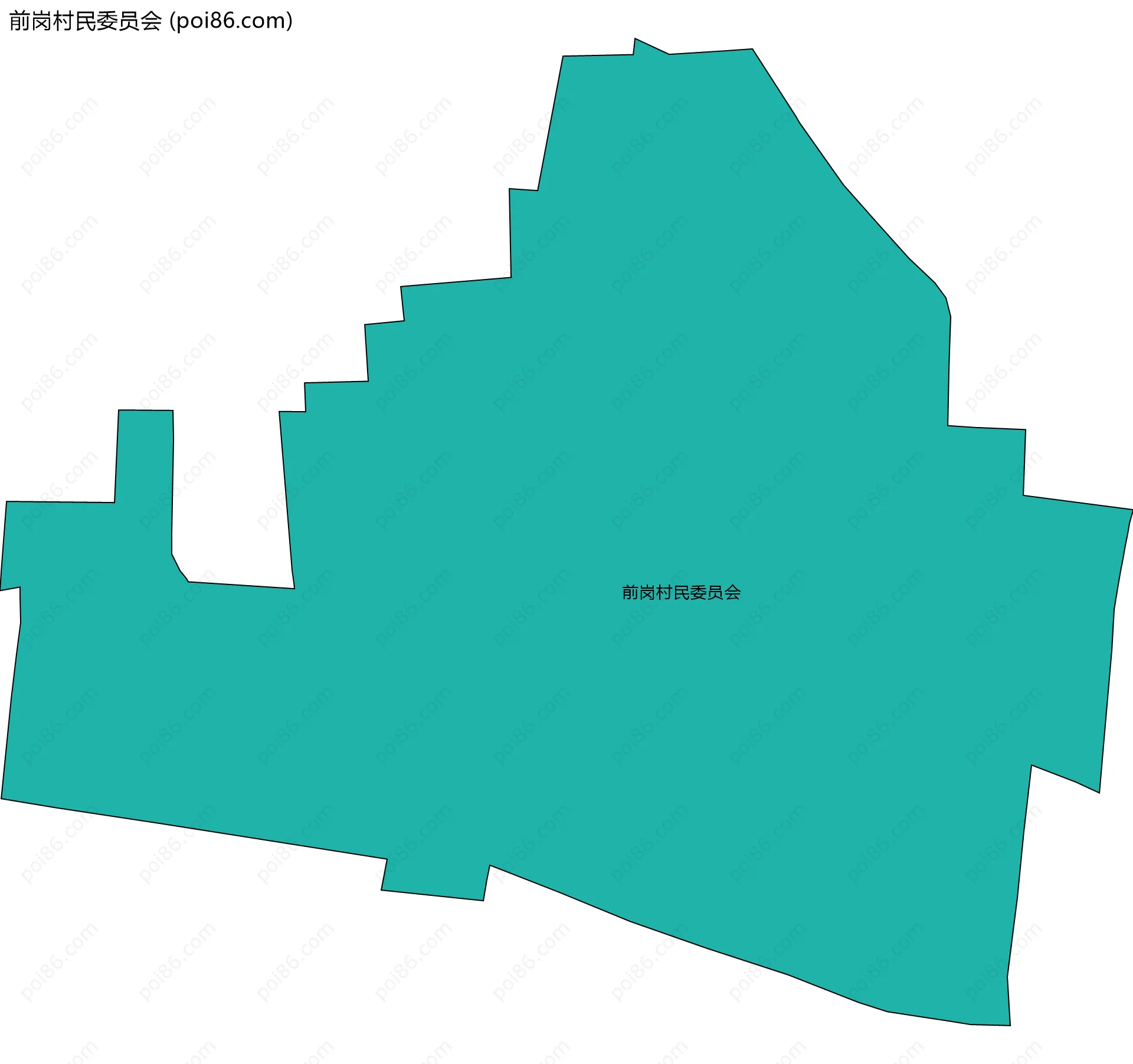 前岗村民委员会边界地图