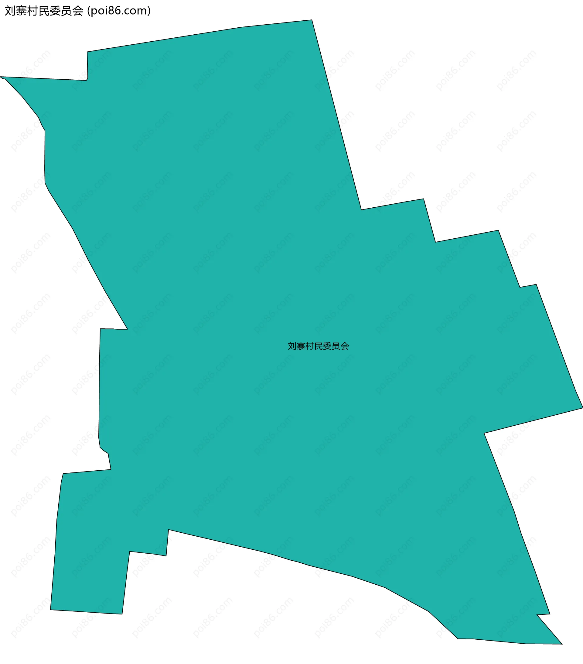 刘寨村民委员会边界地图
