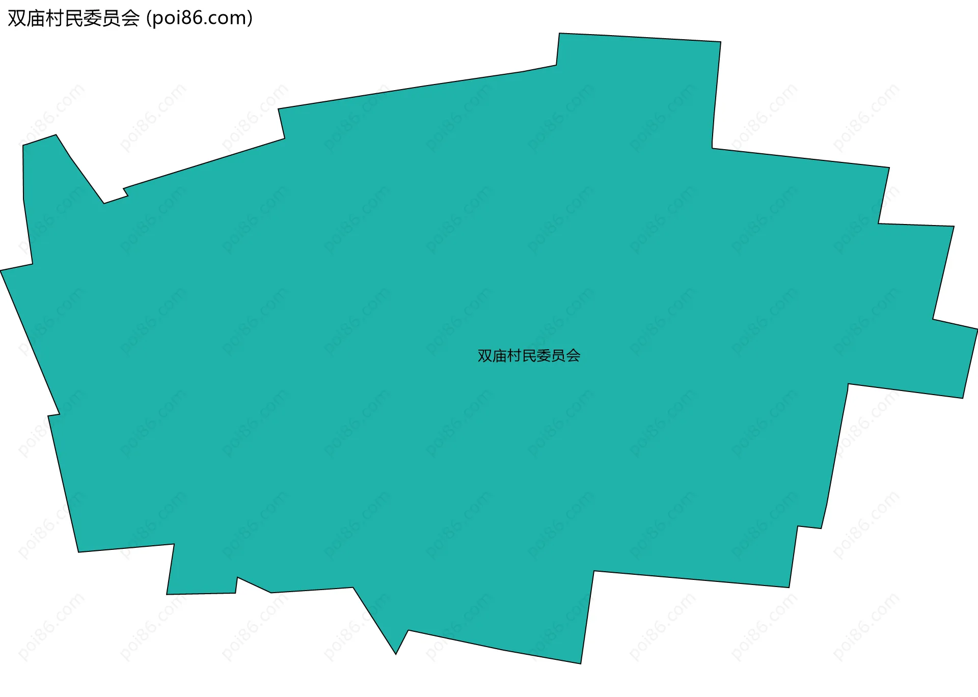 双庙村民委员会边界地图
