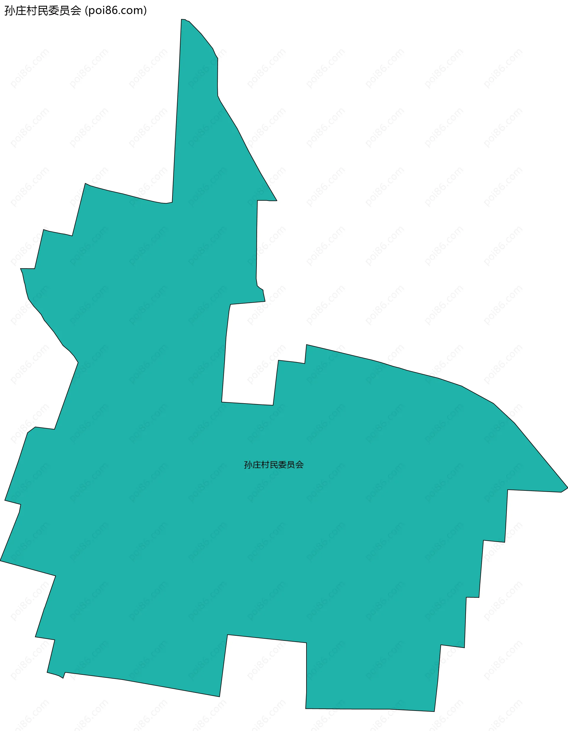 孙庄村民委员会边界地图