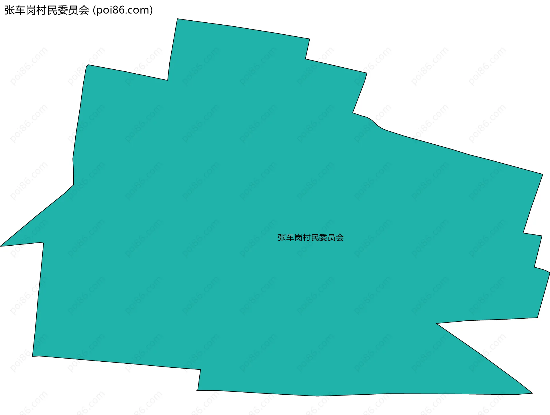 张车岗村民委员会边界地图