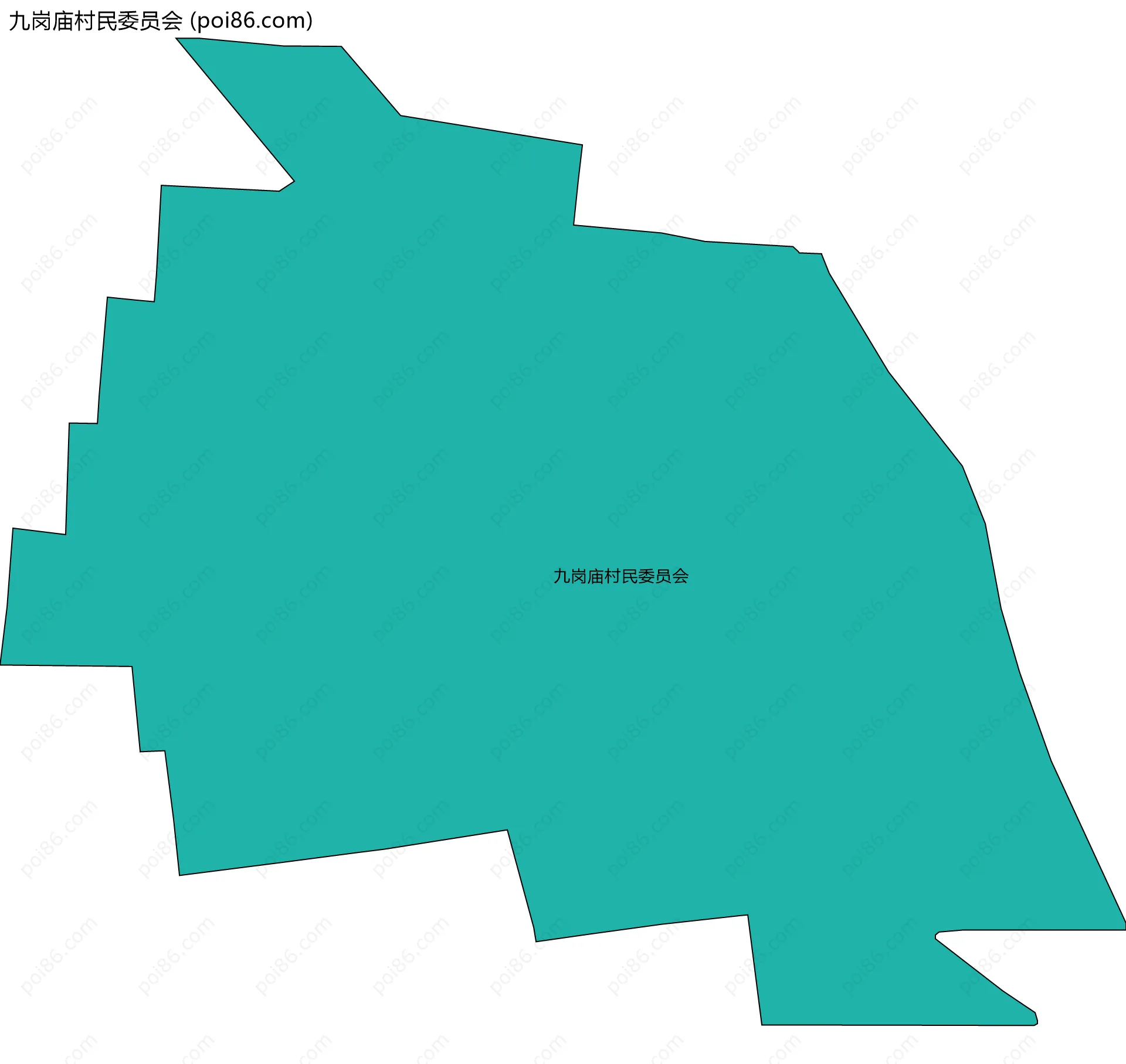 九岗庙村民委员会边界地图