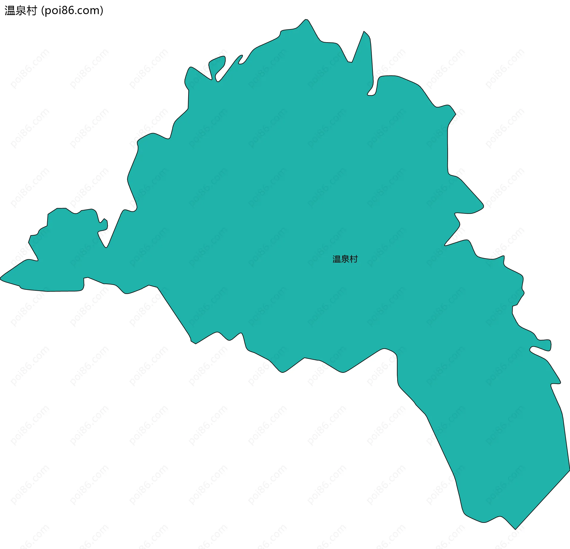 温泉村边界地图