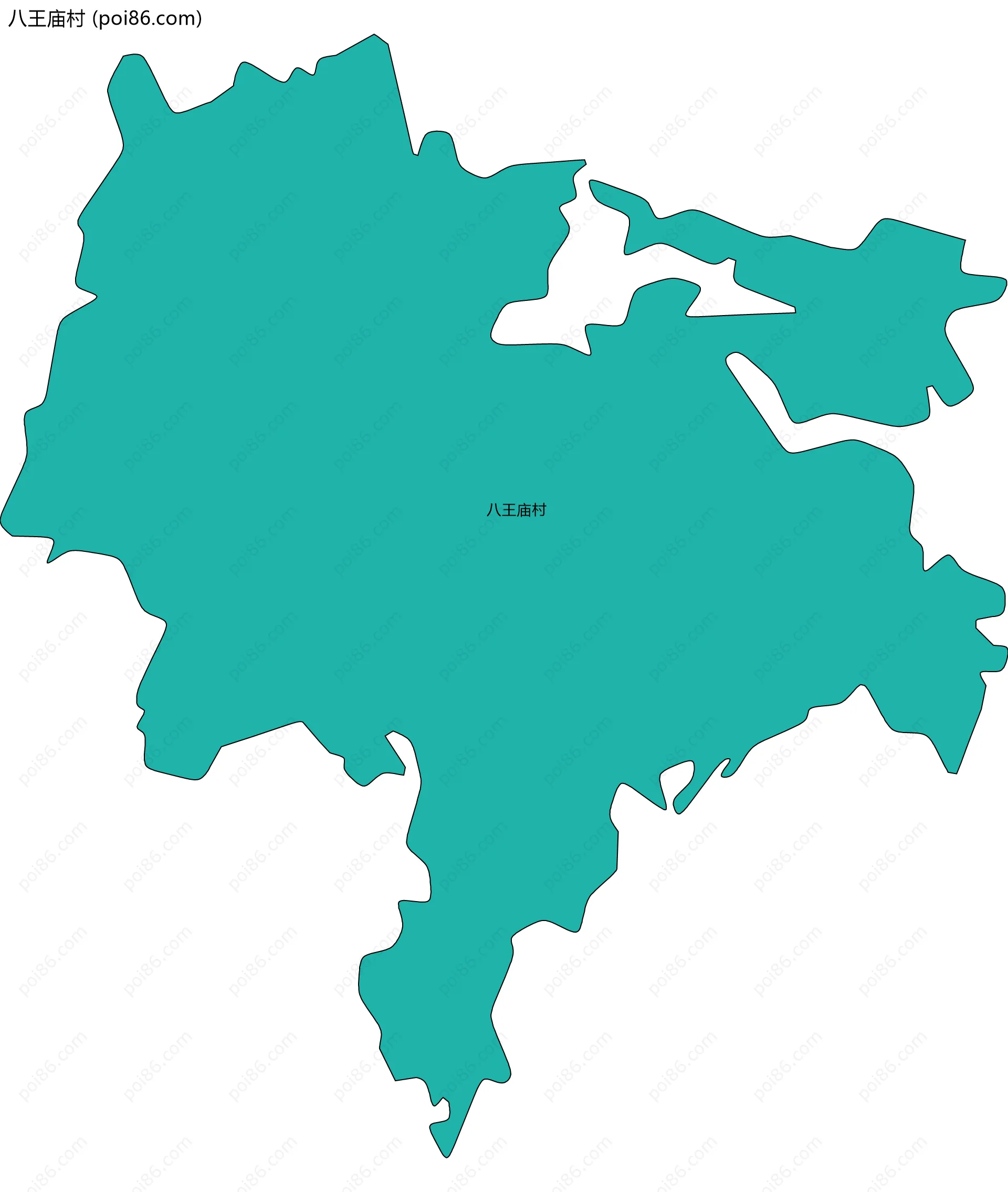 八王庙村边界地图