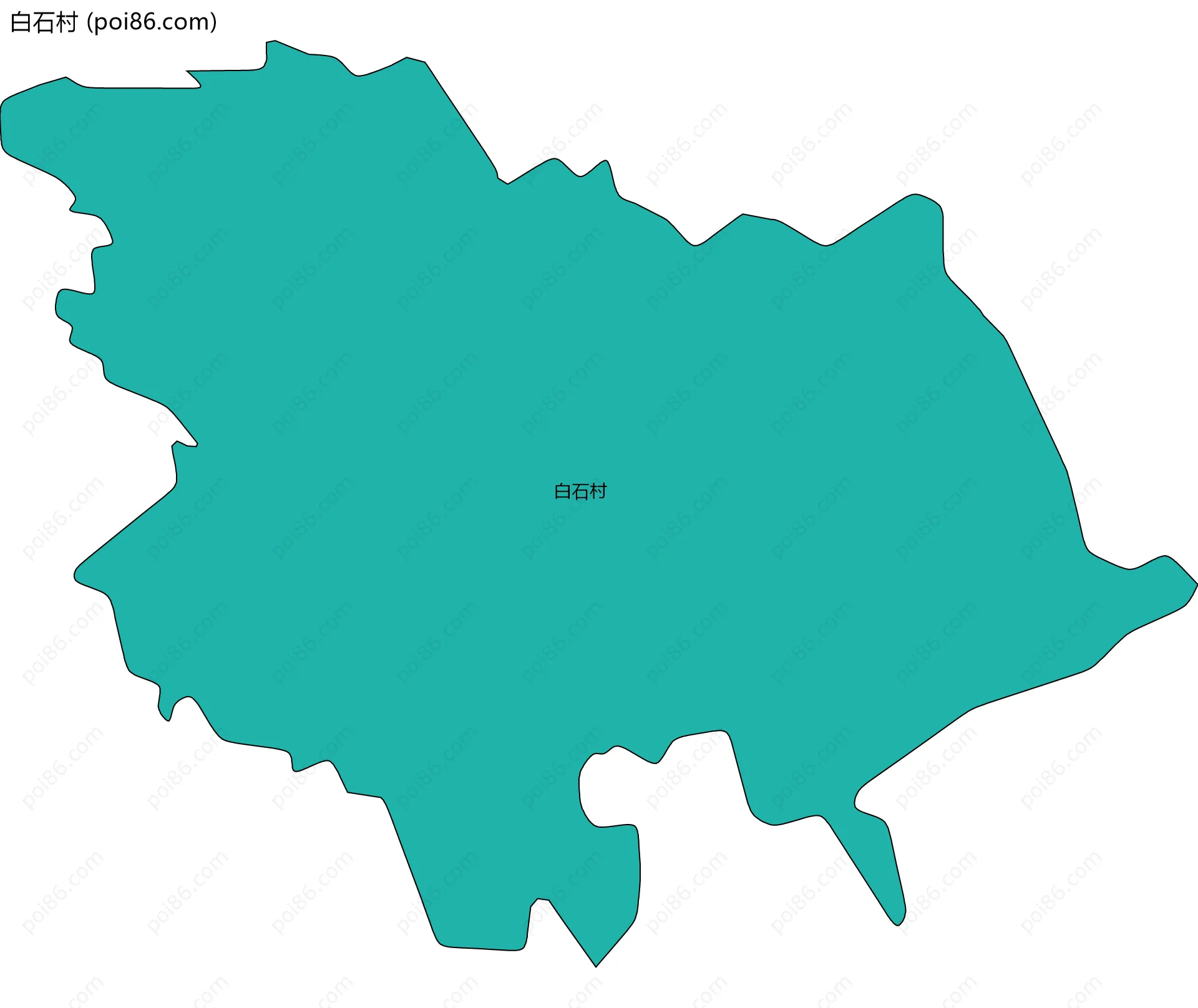 白石村边界地图