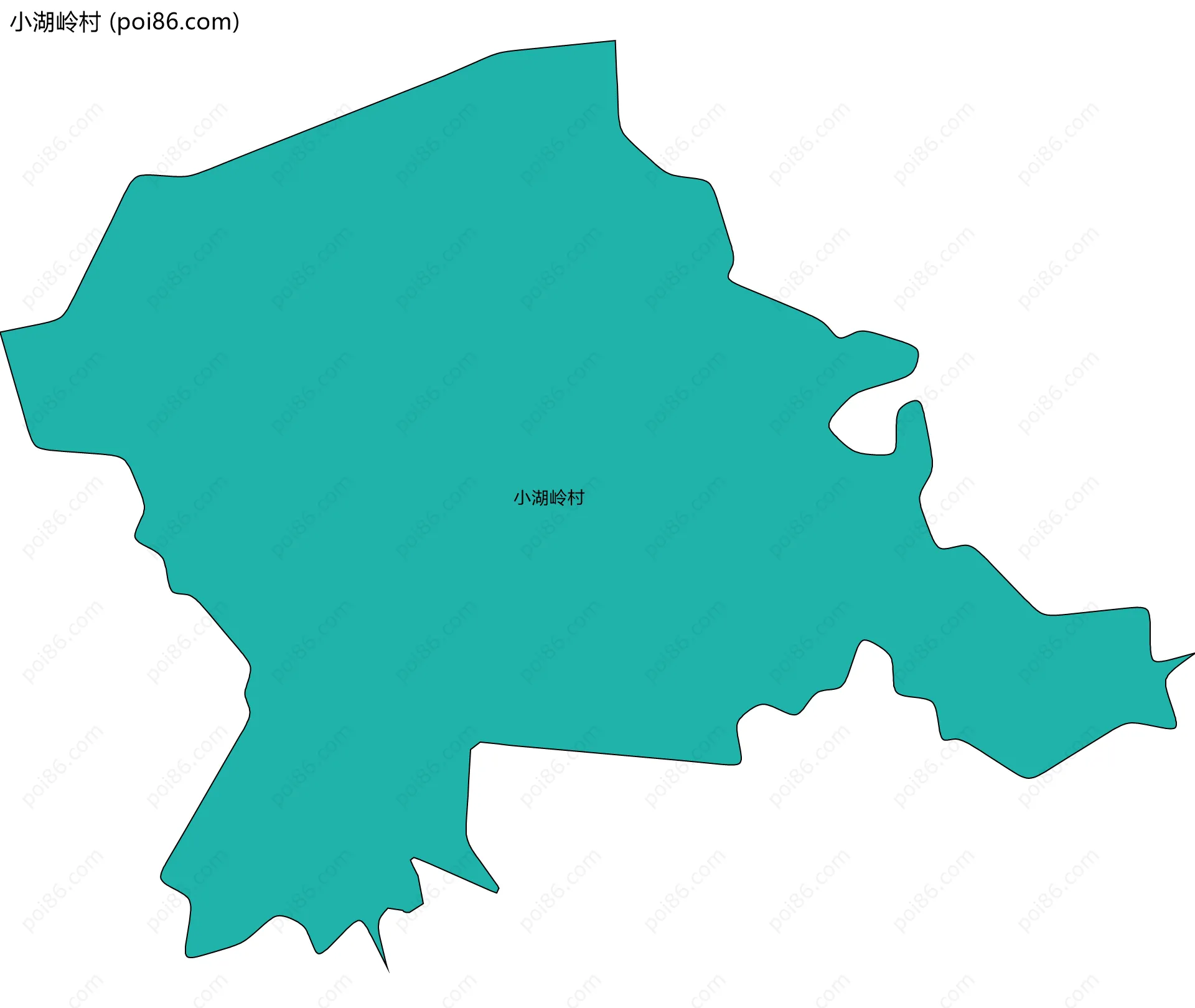 小湖岭村边界地图