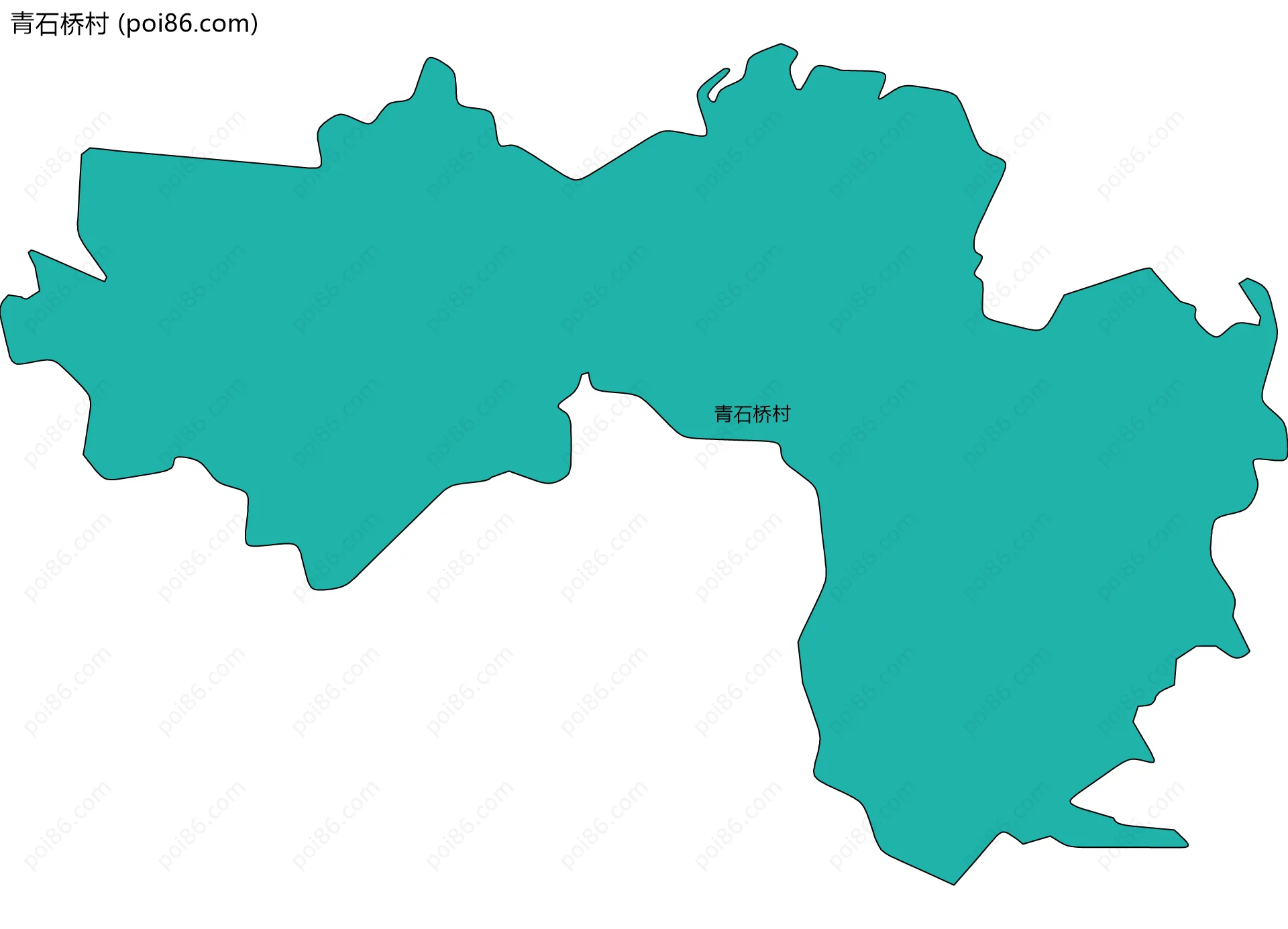 青石桥村边界地图