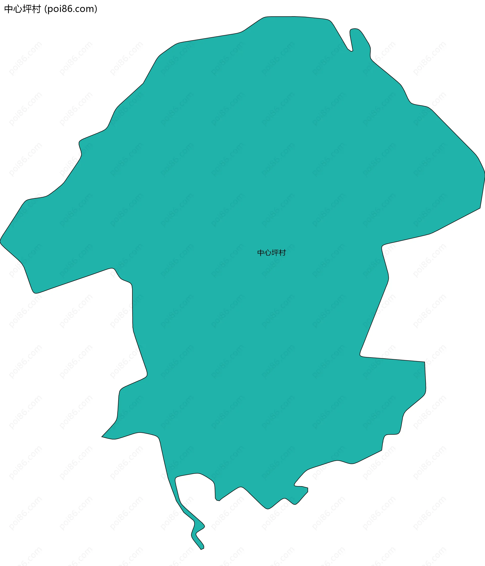 中心坪村边界地图