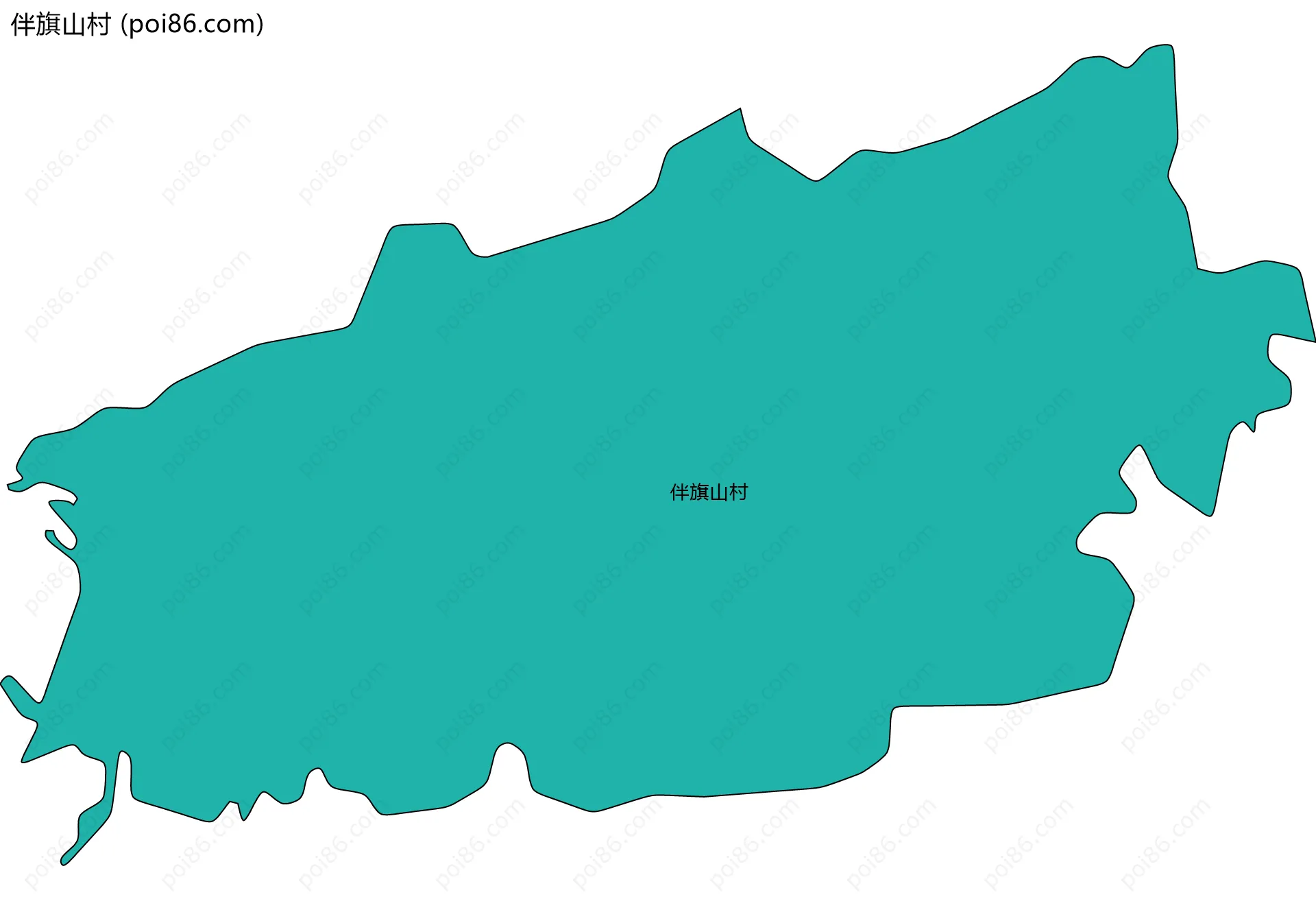 伴旗山村边界地图