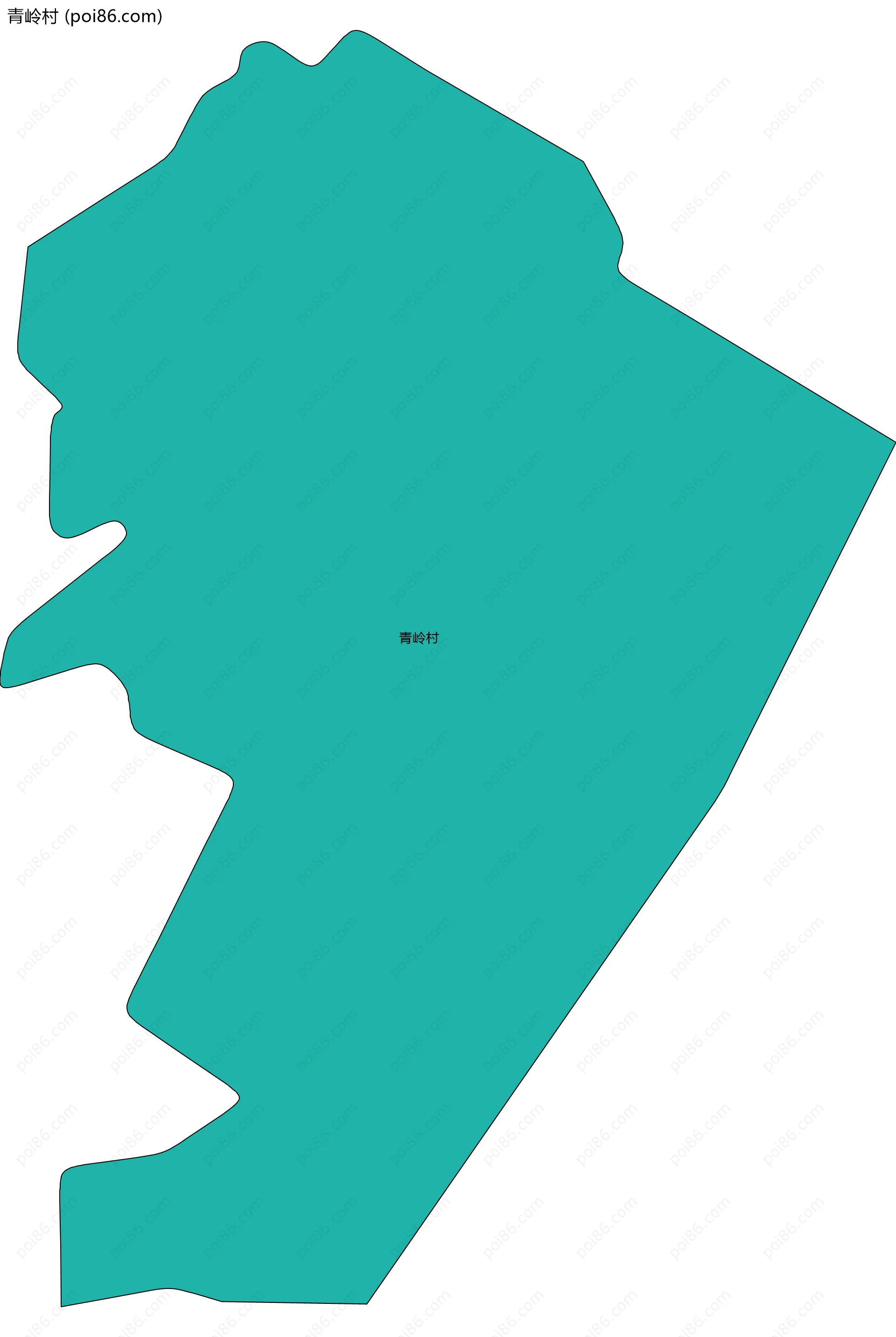 青岭村边界地图