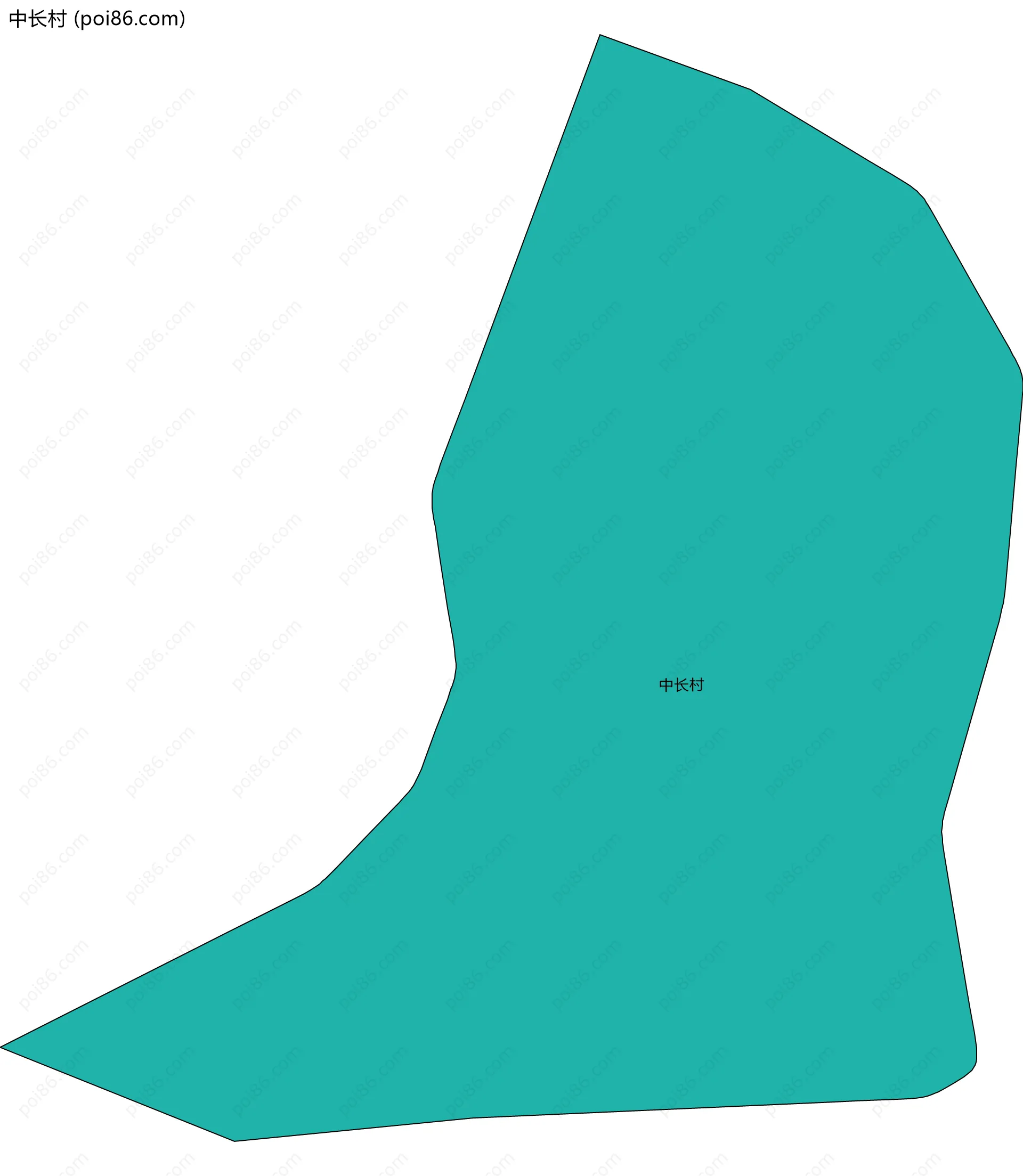 中长村边界地图