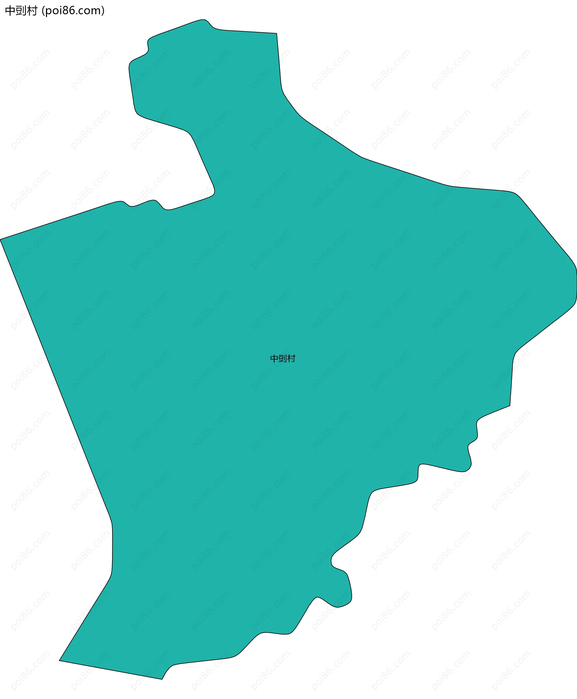 中剅村边界地图