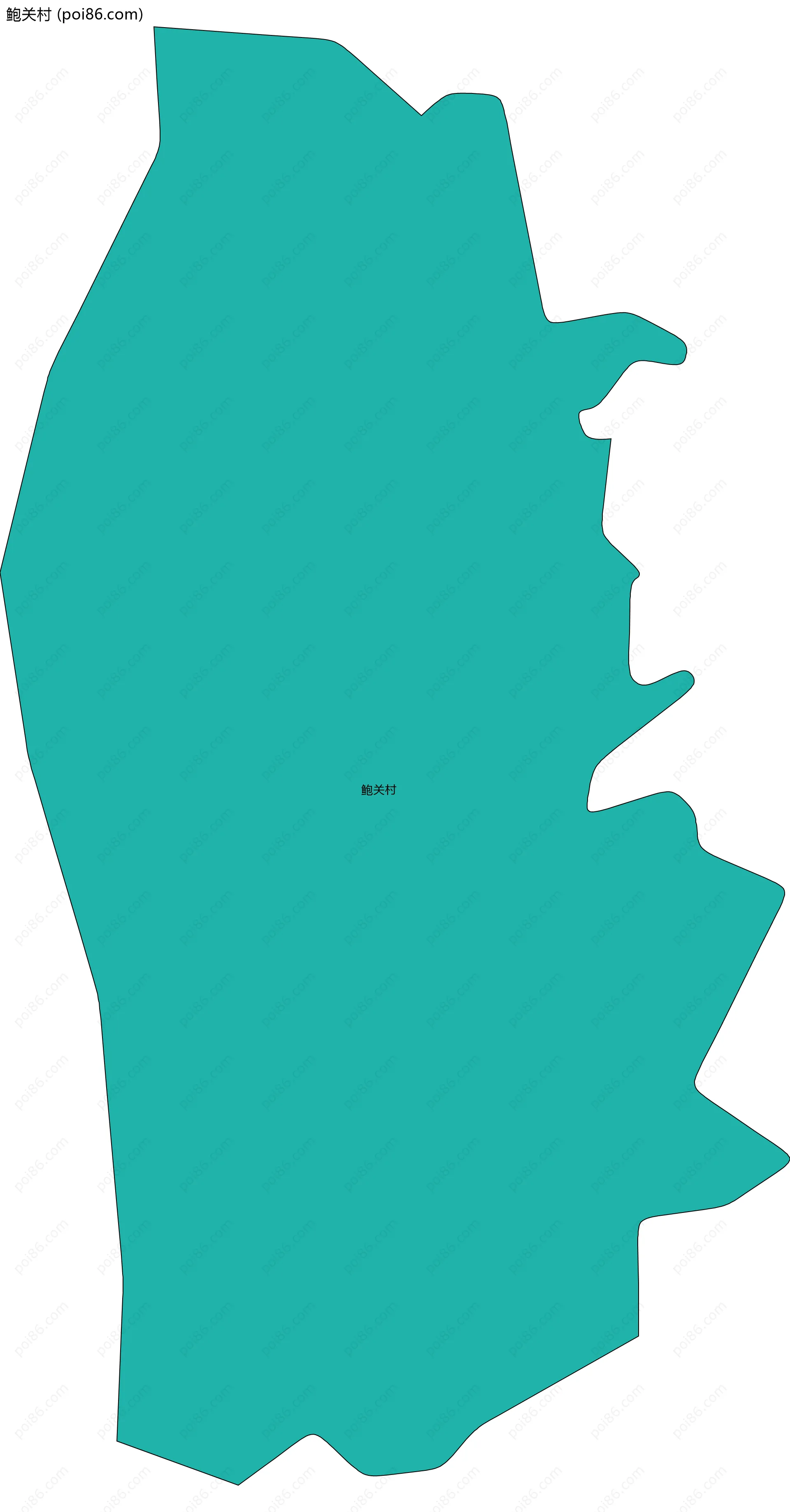 鲍关村边界地图