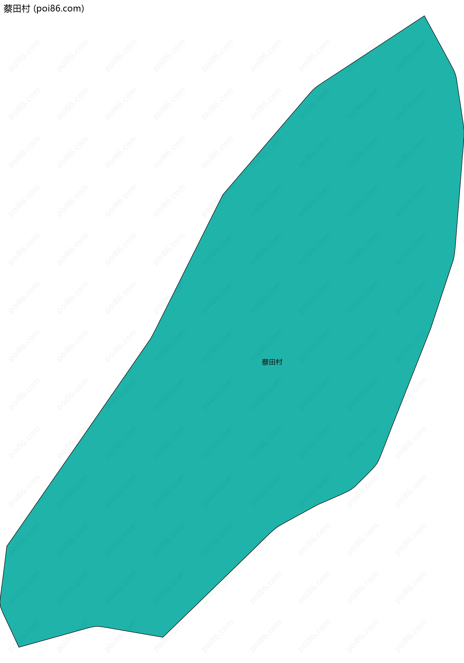 蔡田村边界地图