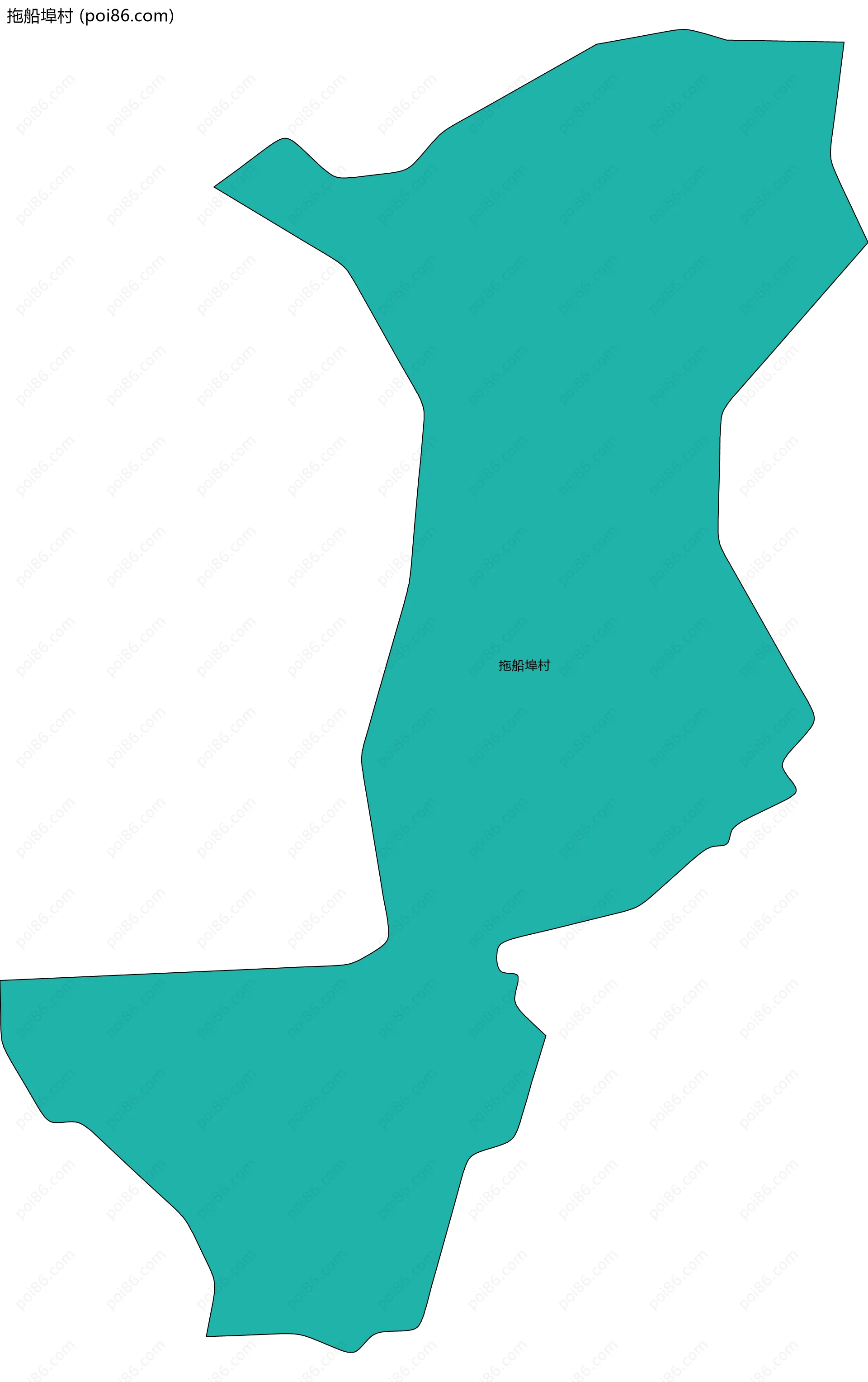 拖船埠村边界地图