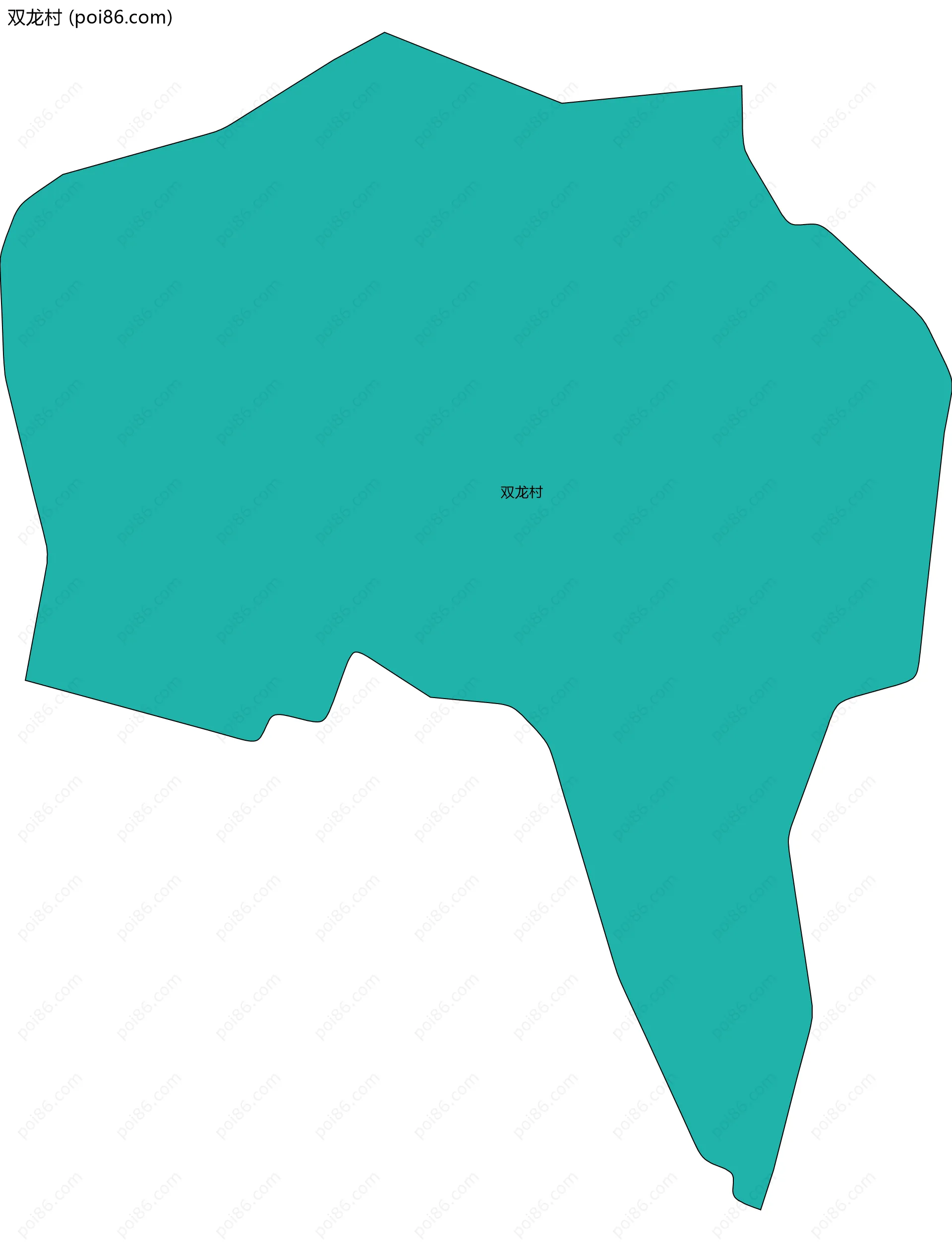 双龙村边界地图