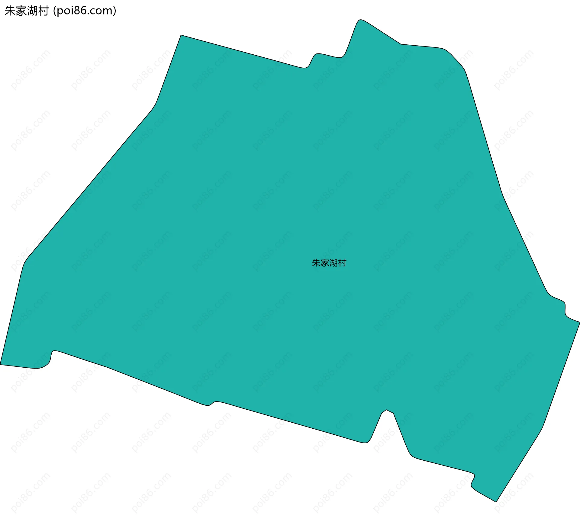 朱家湖村边界地图