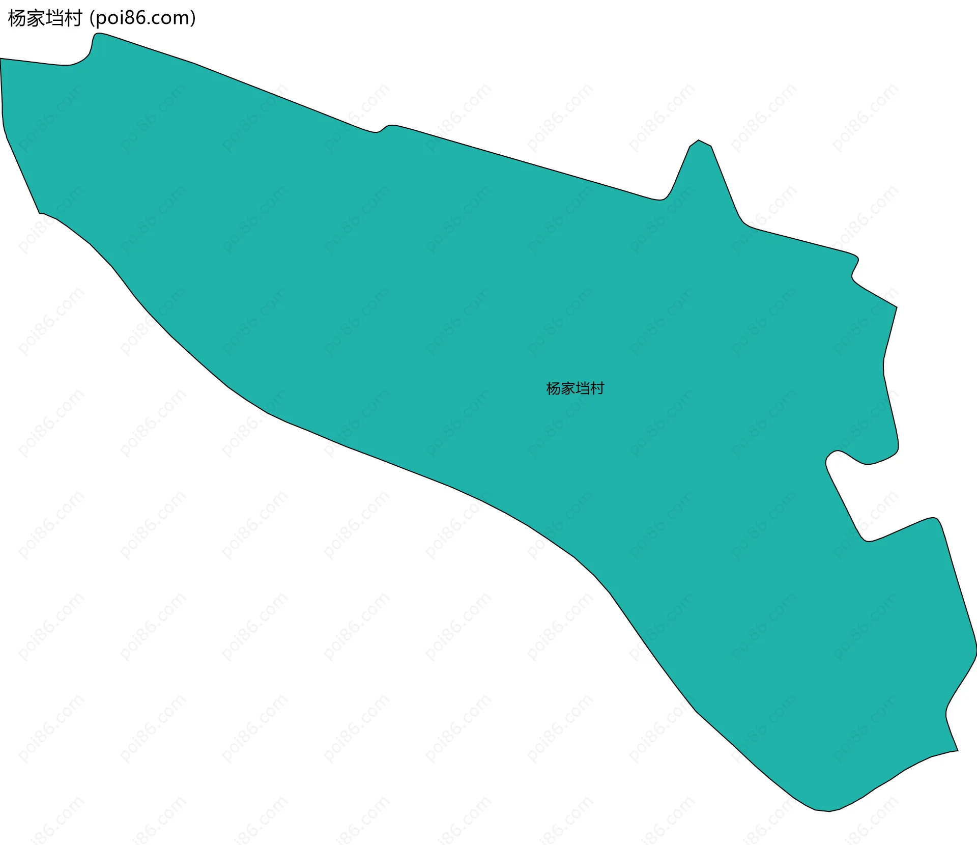 杨家垱村边界地图