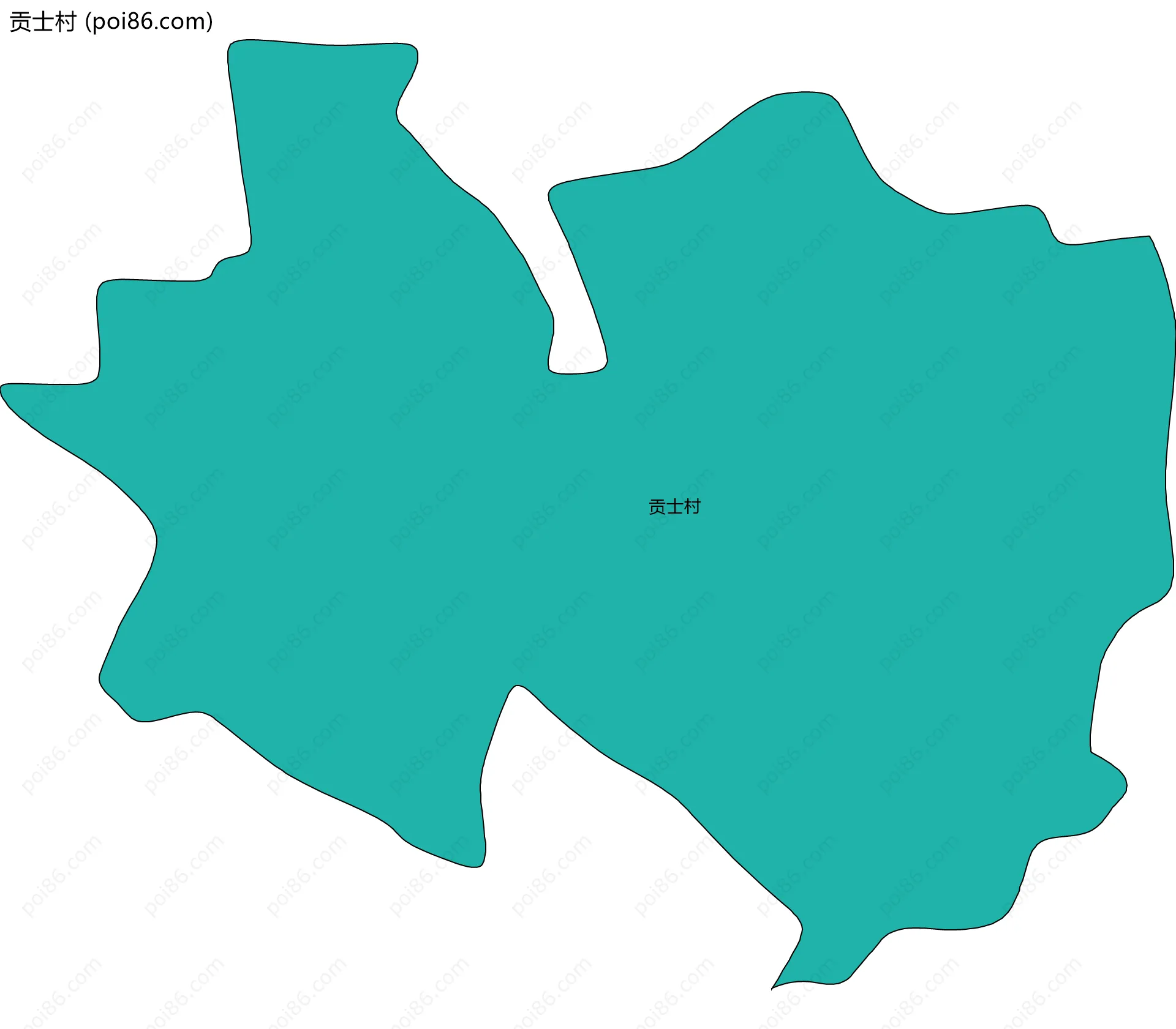 贡士村边界地图