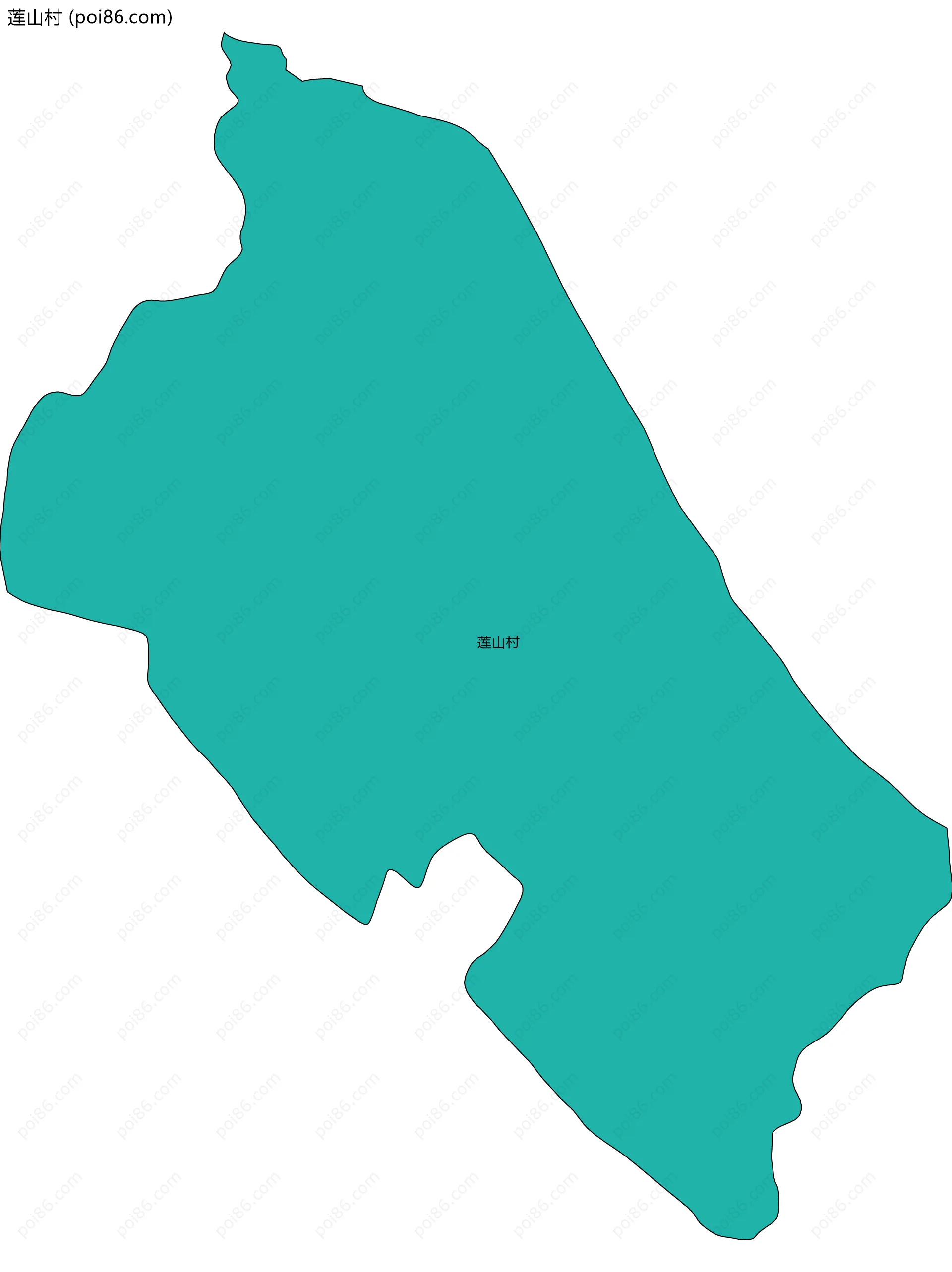 莲山村边界地图