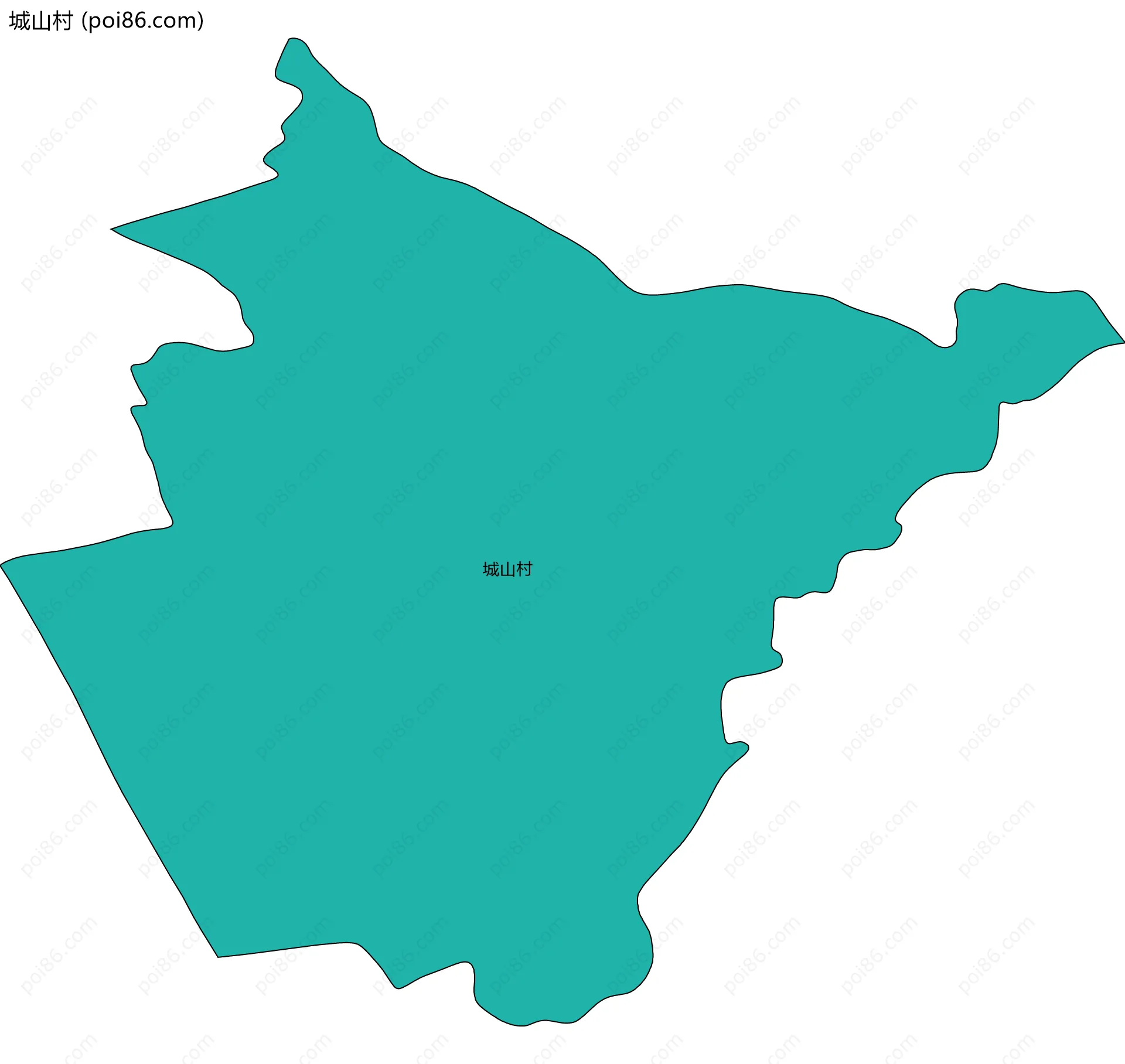 城山村边界地图