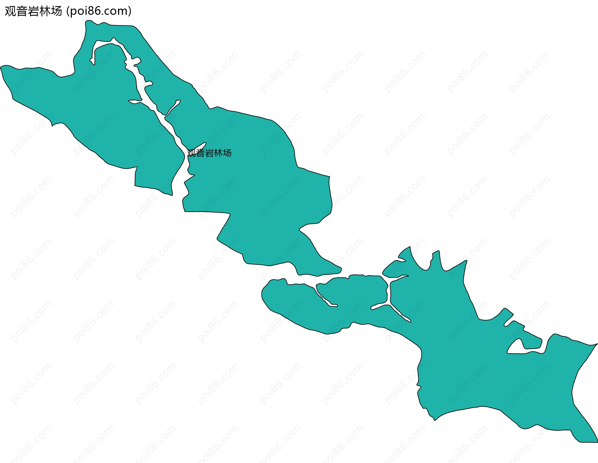 观音岩林场边界地图