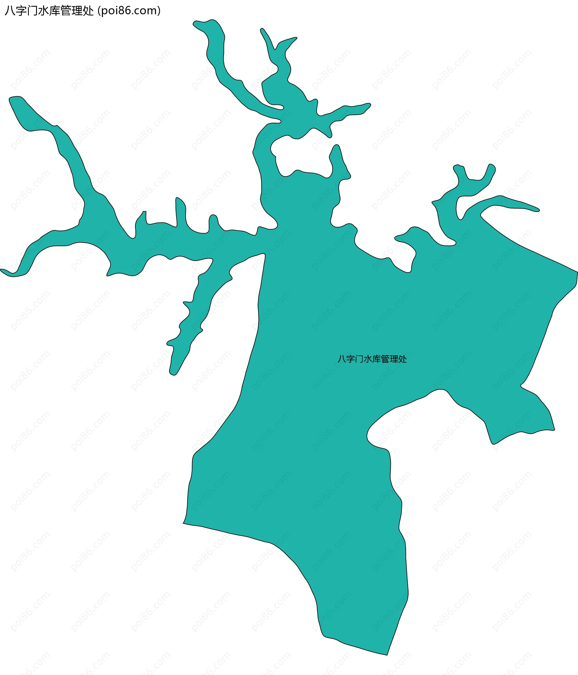 八字门水库管理处边界地图