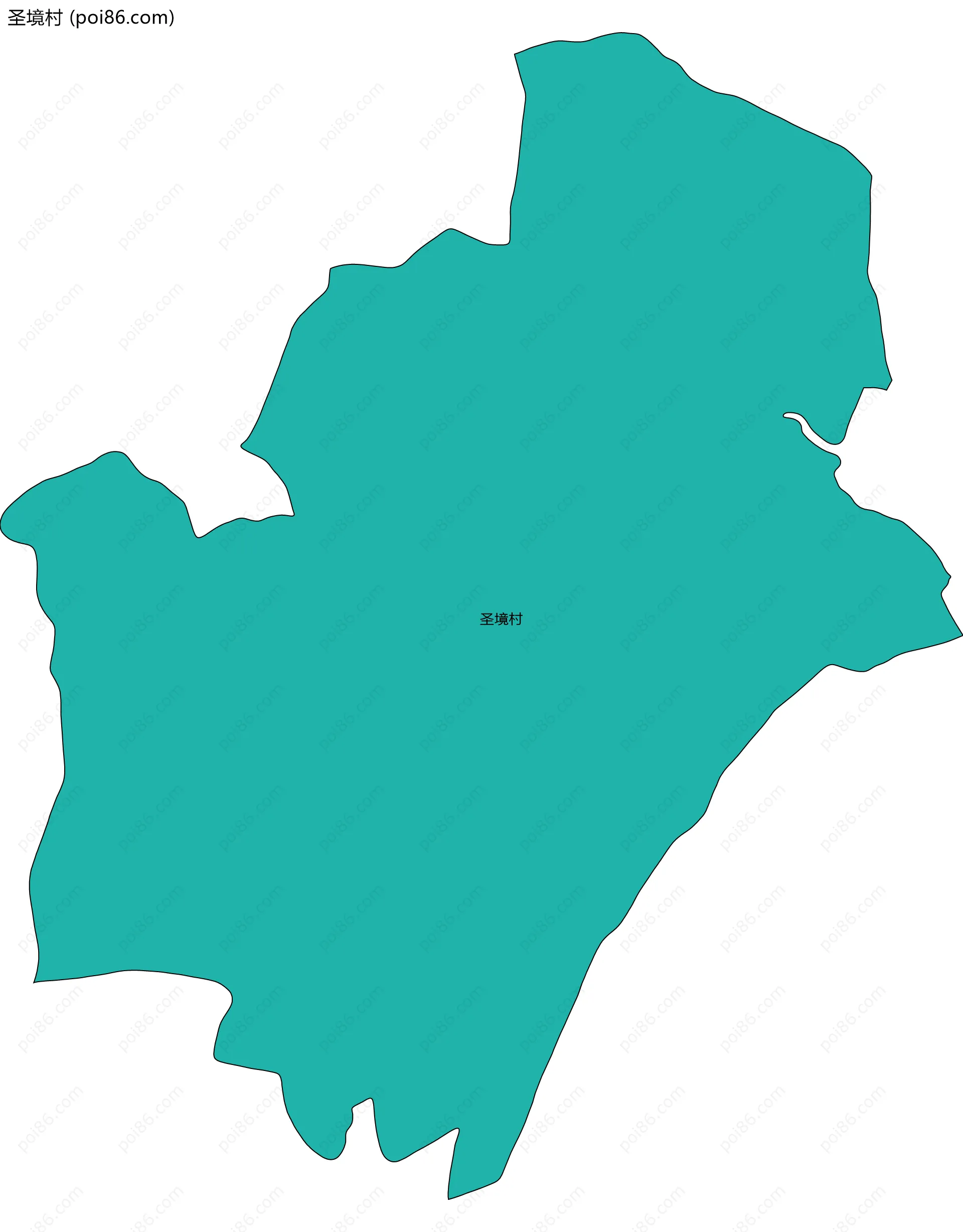圣境村边界地图
