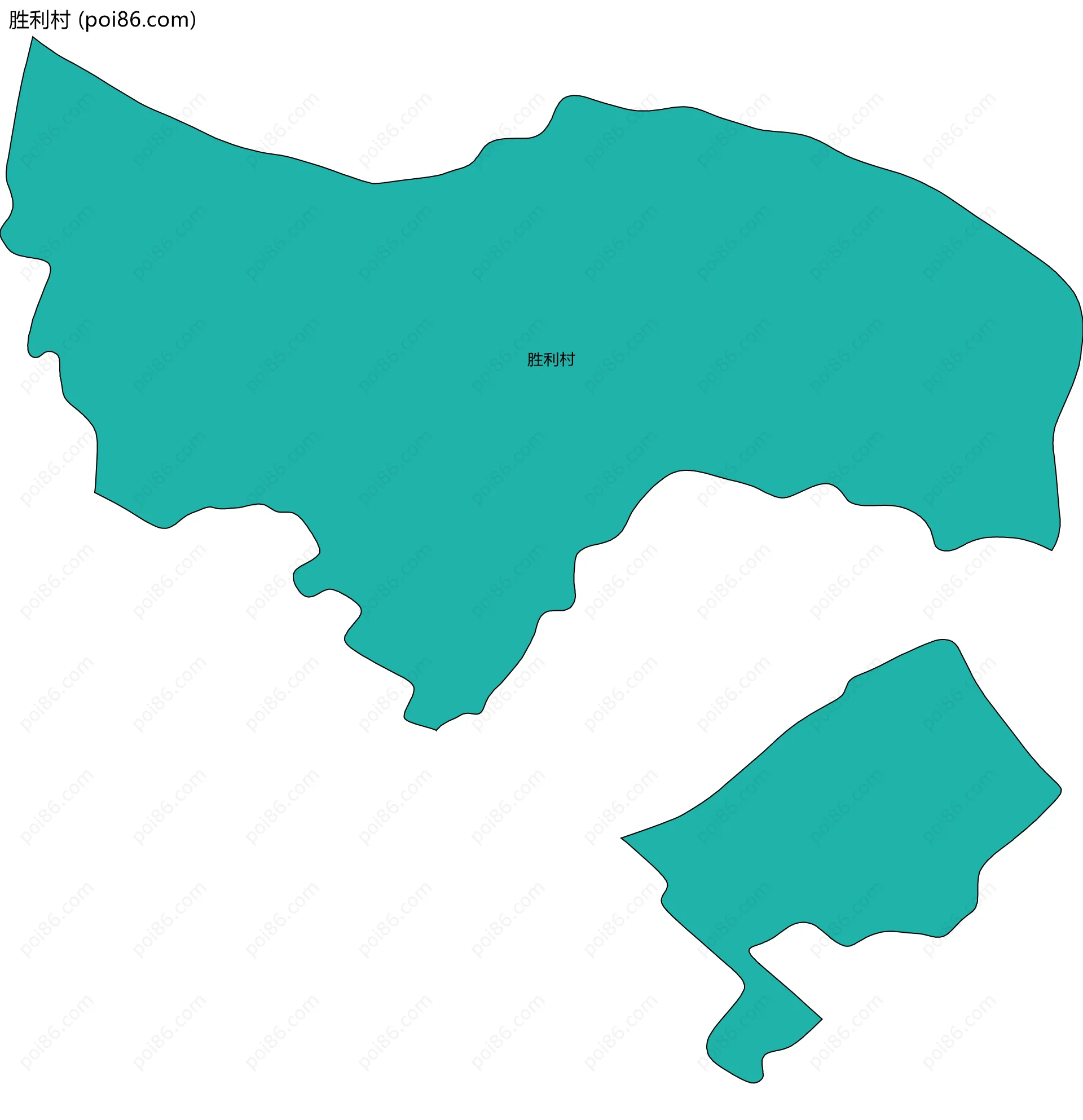 胜利村边界地图