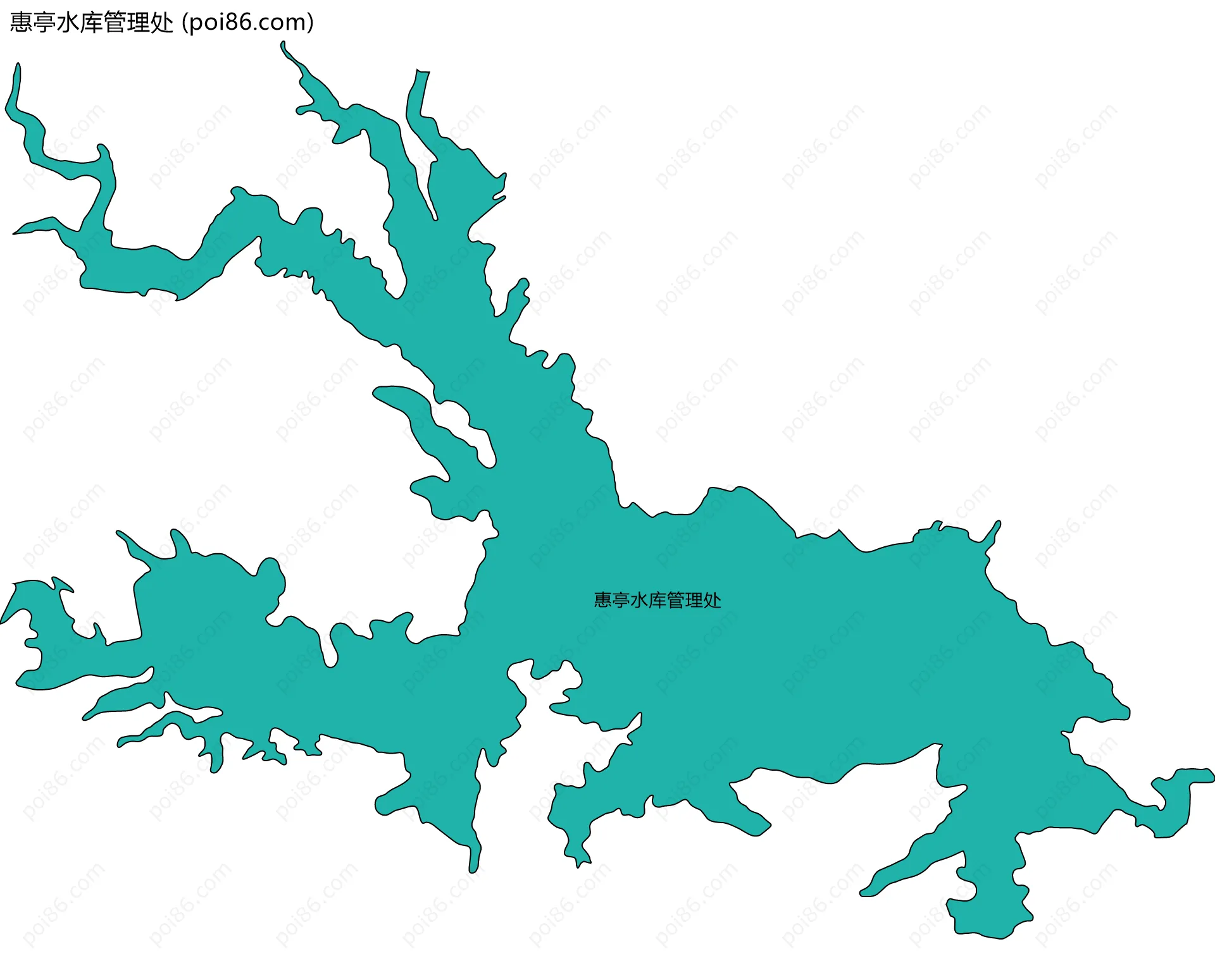 惠亭水库管理处边界地图