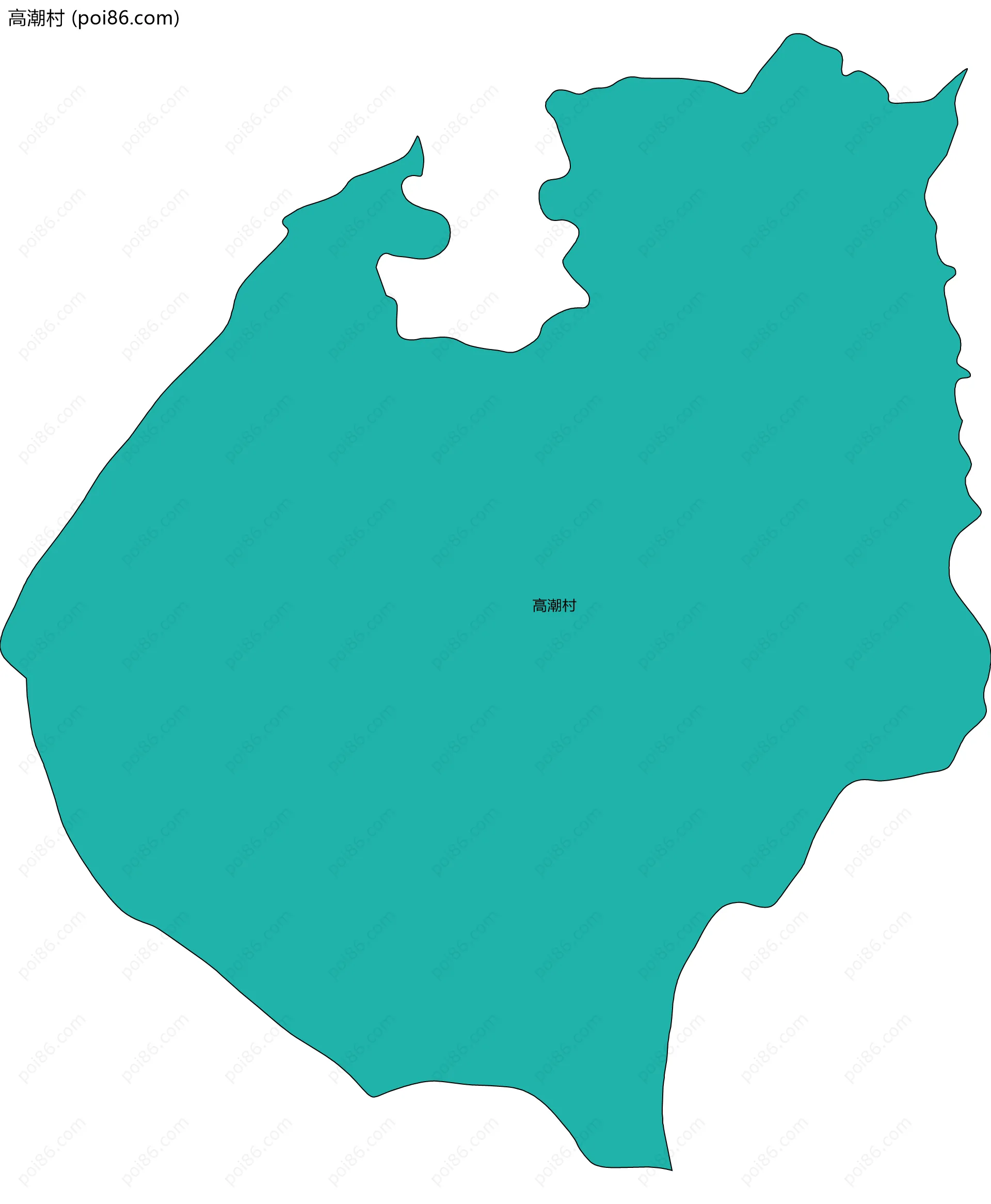 高潮村边界地图