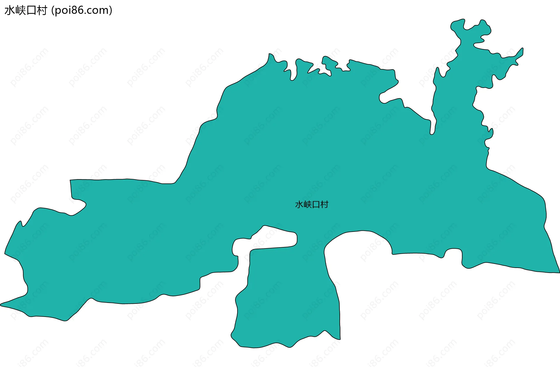水峡口村边界地图