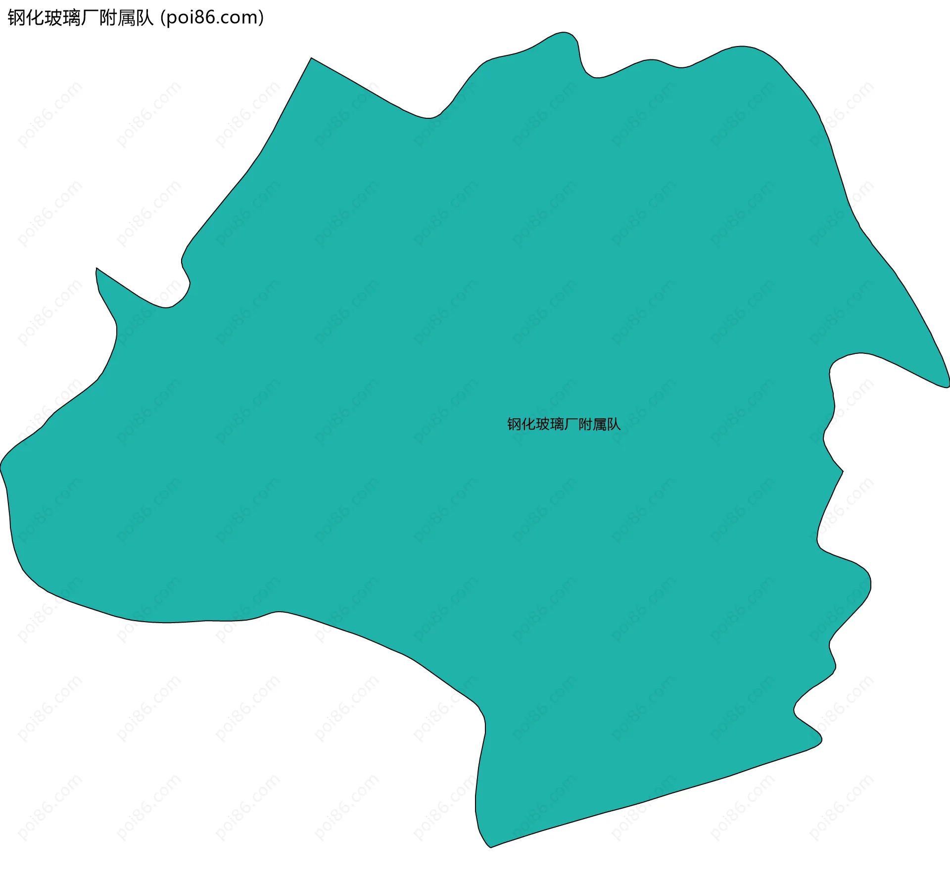 钢化玻璃厂附属队边界地图