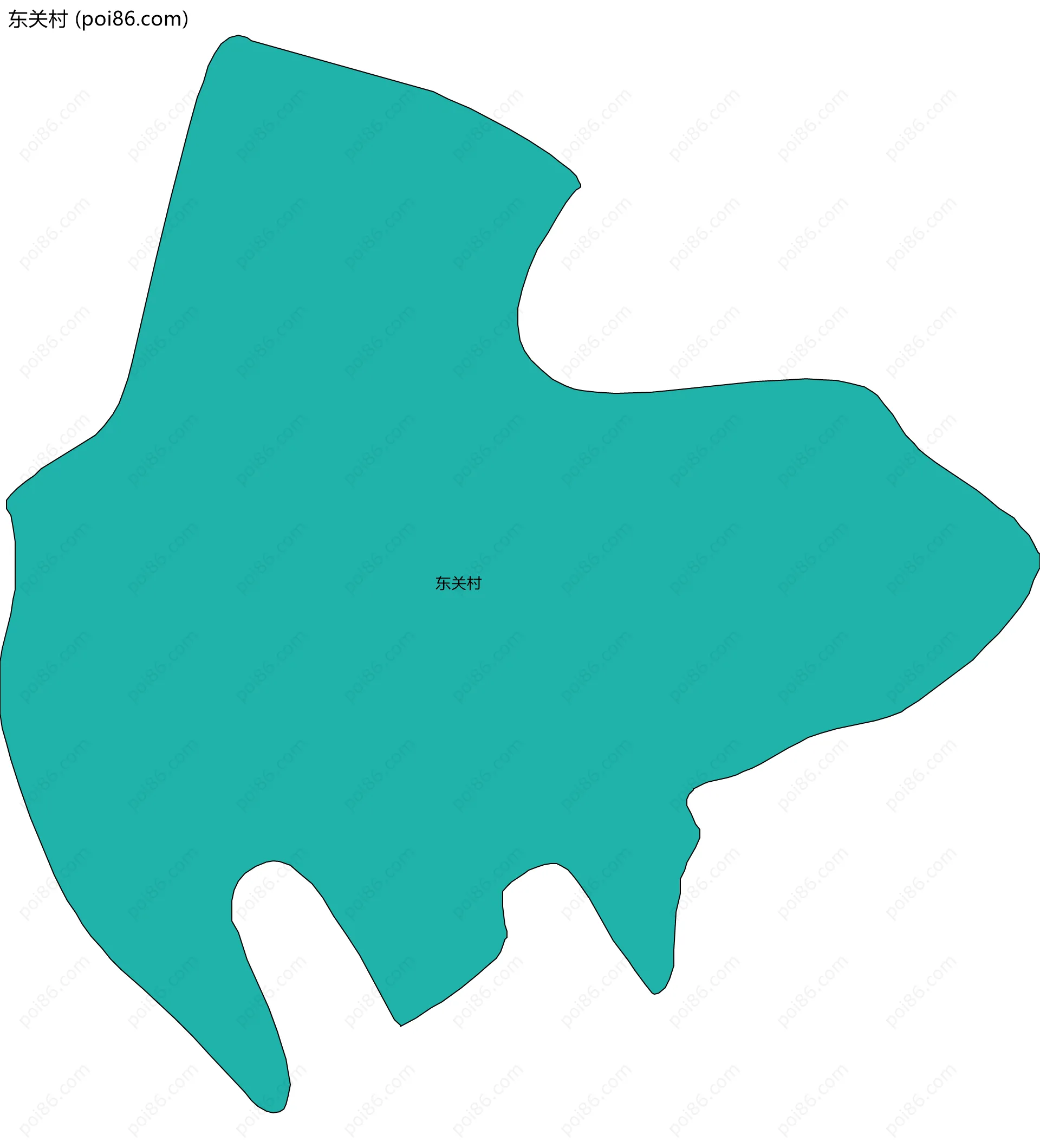 东关村边界地图