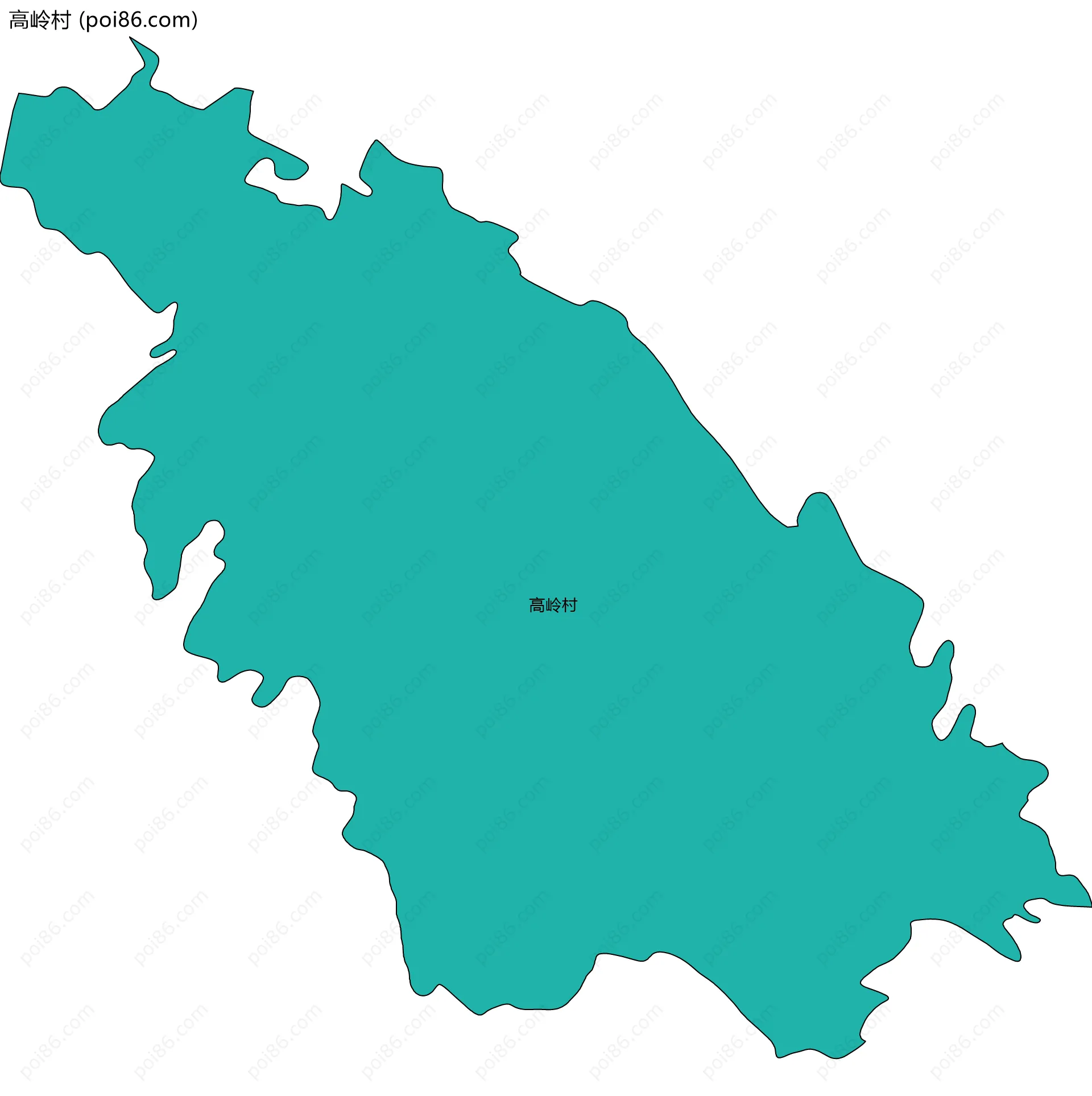 高岭村边界地图