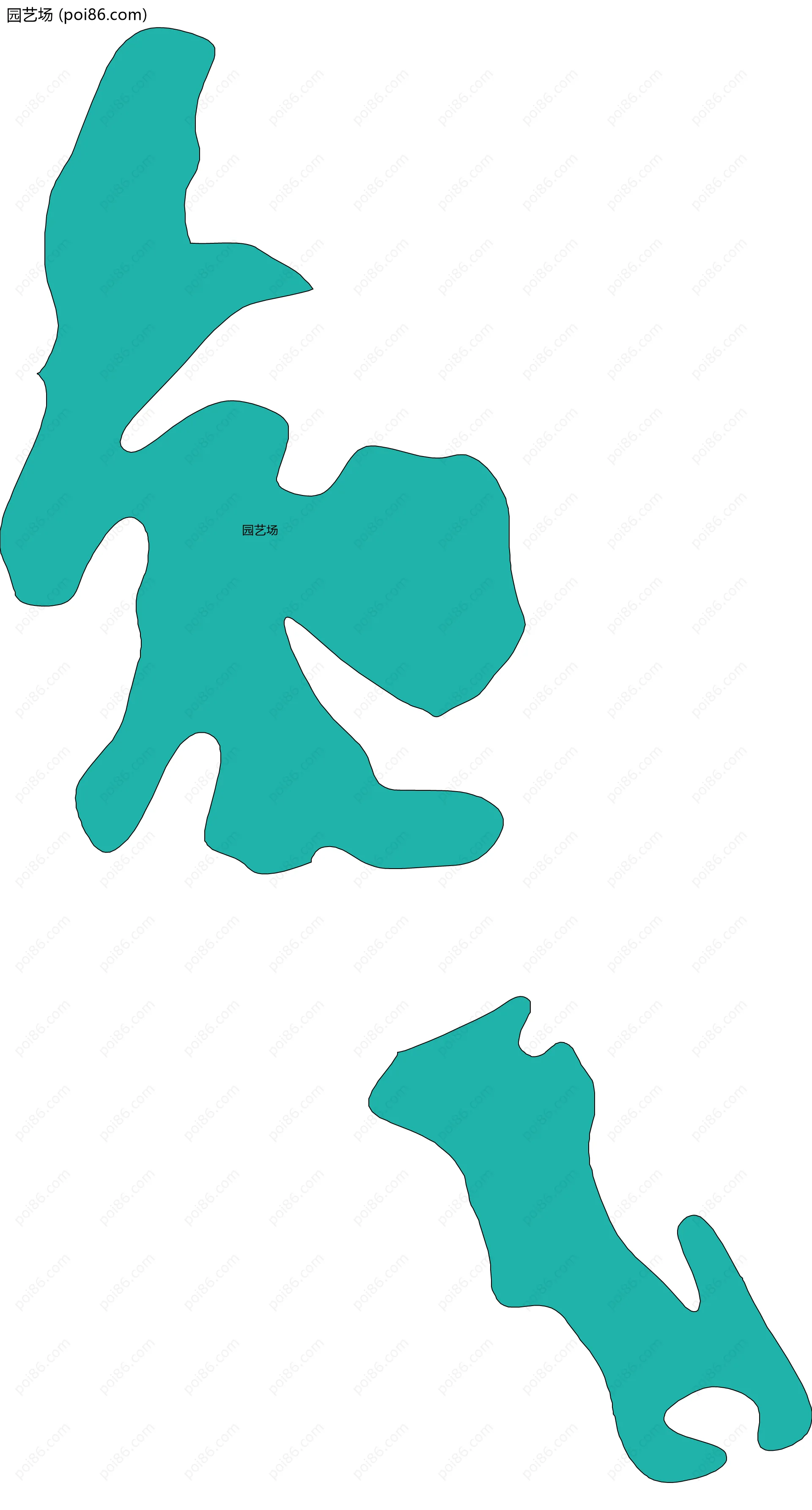 园艺场边界地图