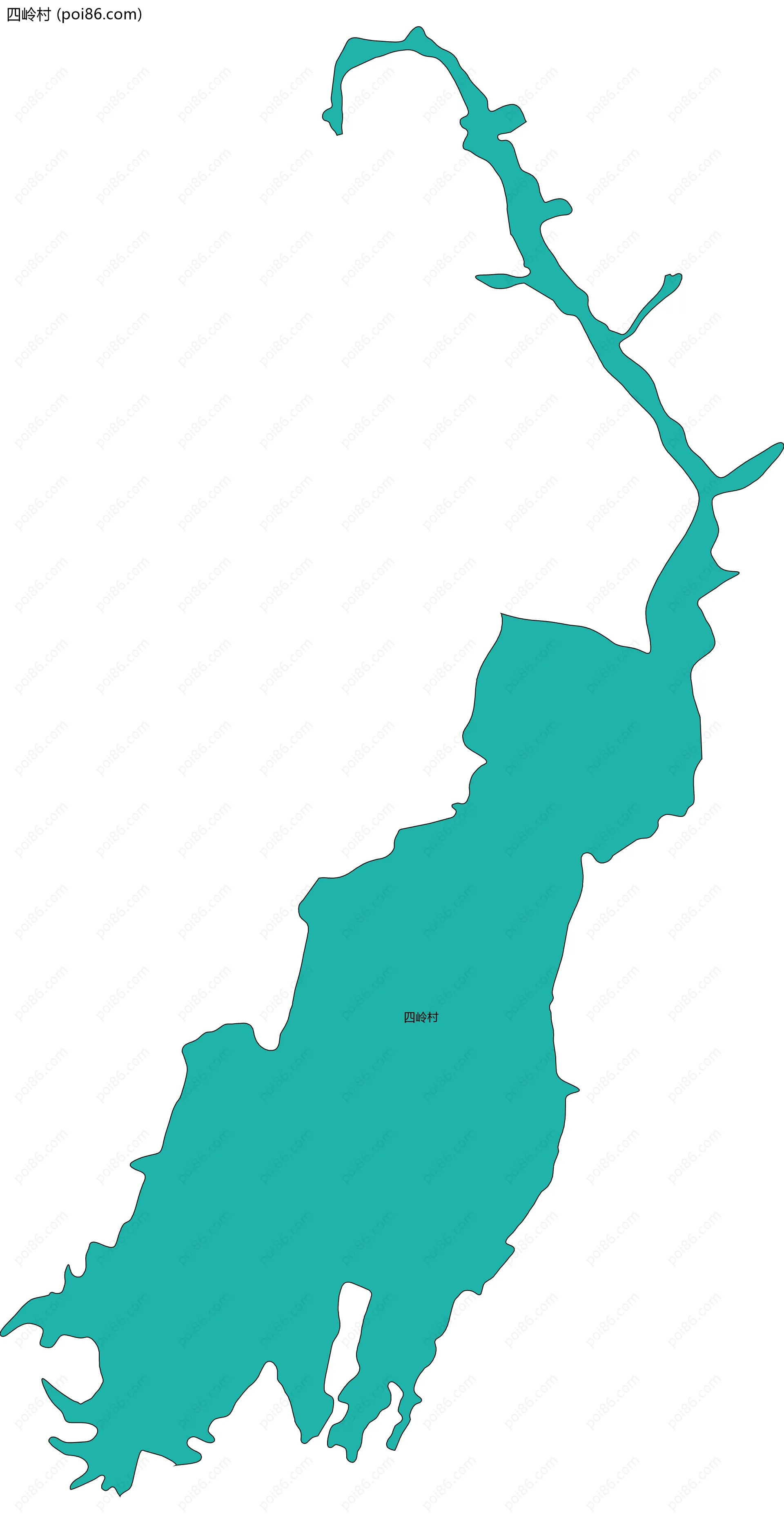 四岭村边界地图