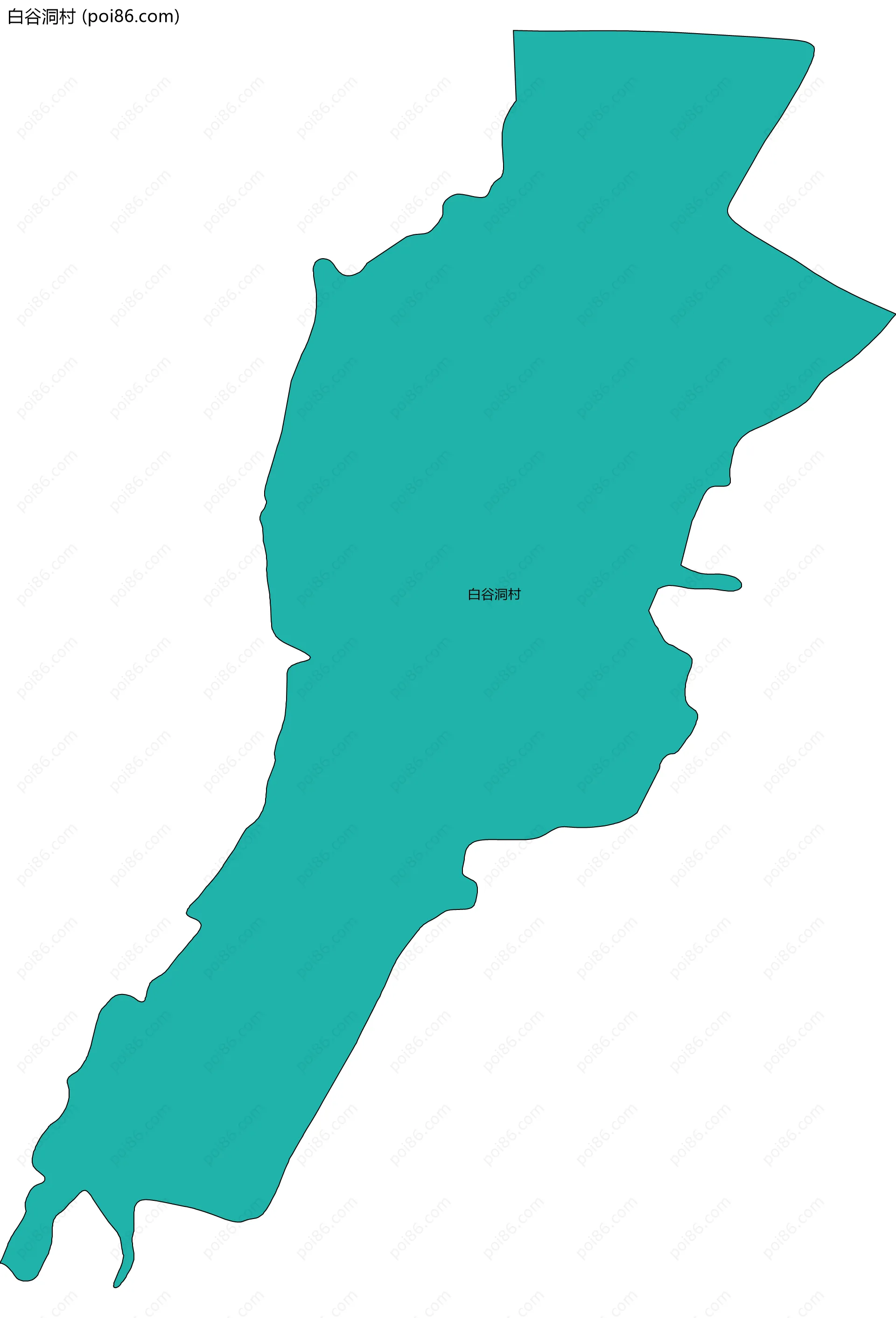 白谷洞村边界地图