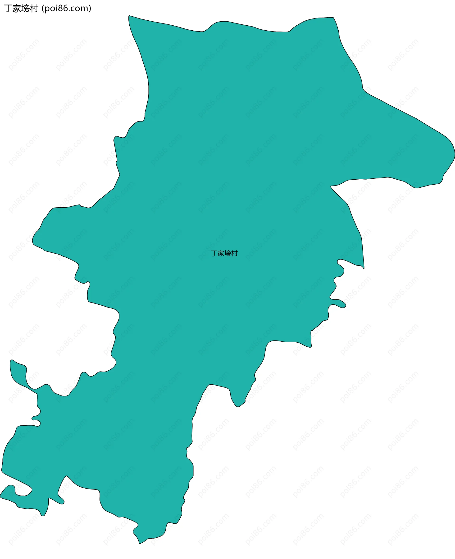 丁家塝村边界地图