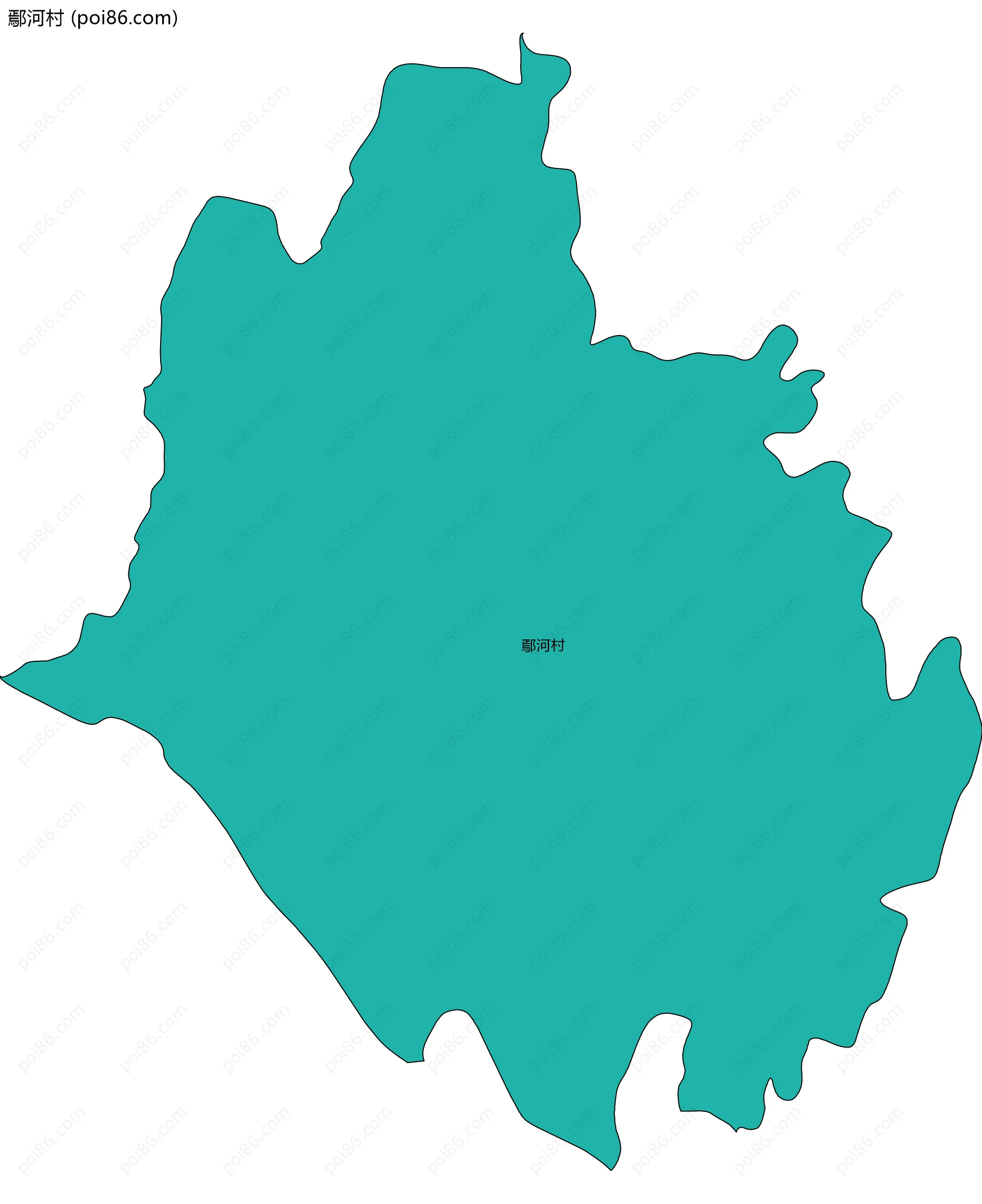 鄢河村边界地图