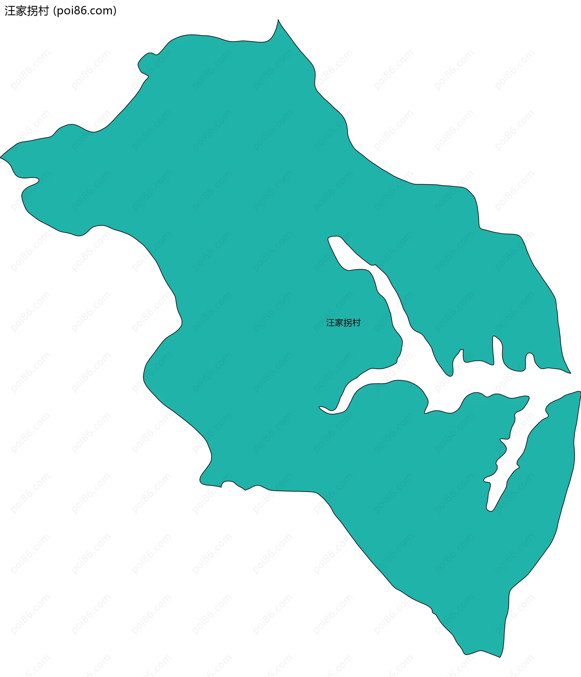 汪家拐村边界地图