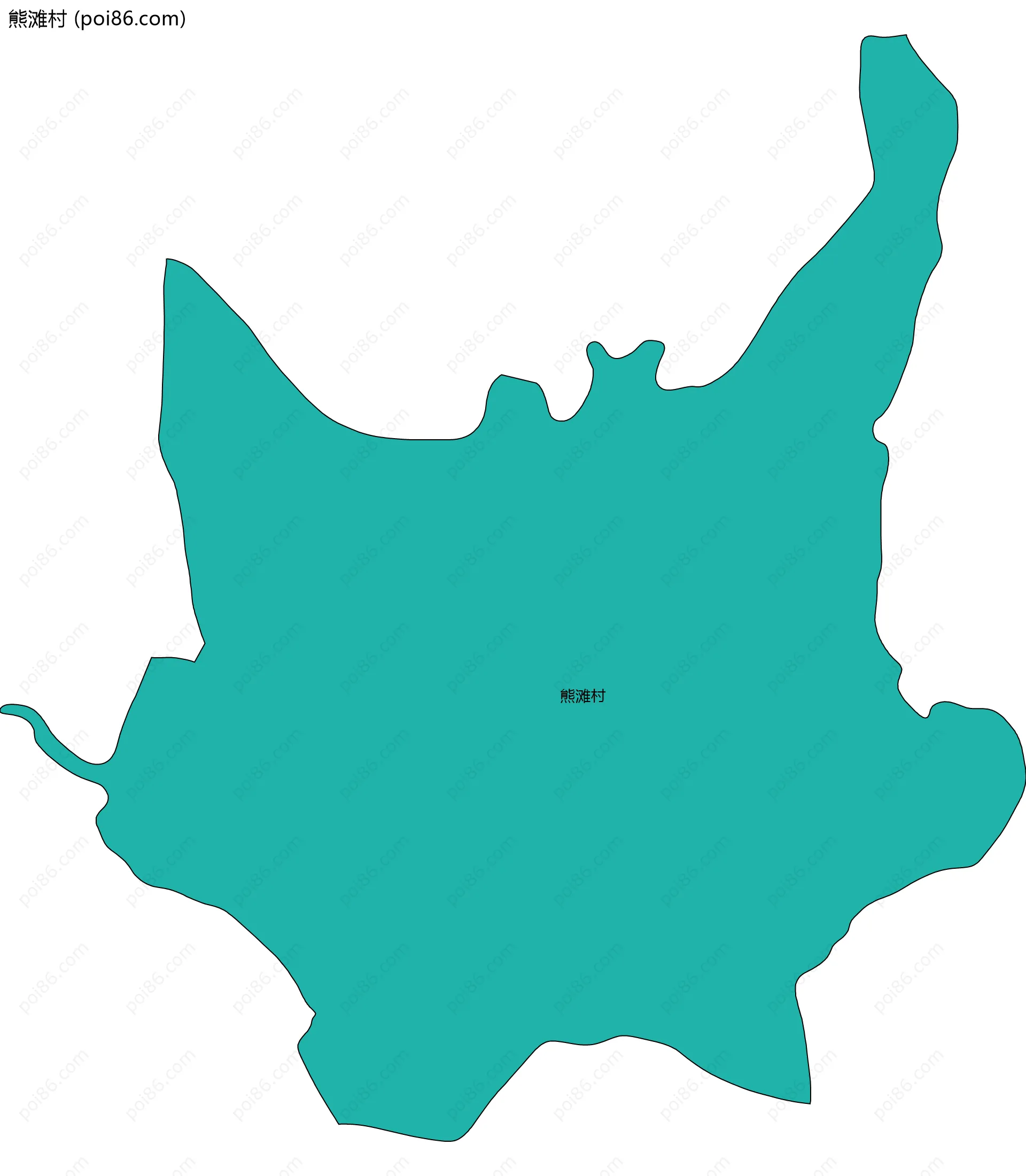 熊滩村边界地图