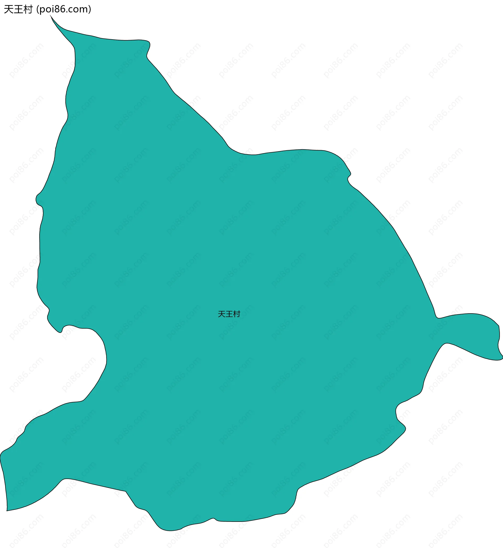 天王村边界地图