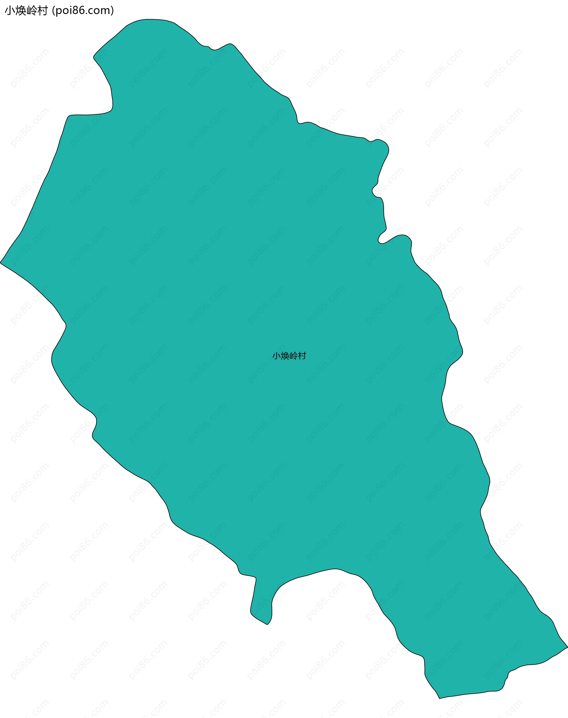 小焕岭村边界地图