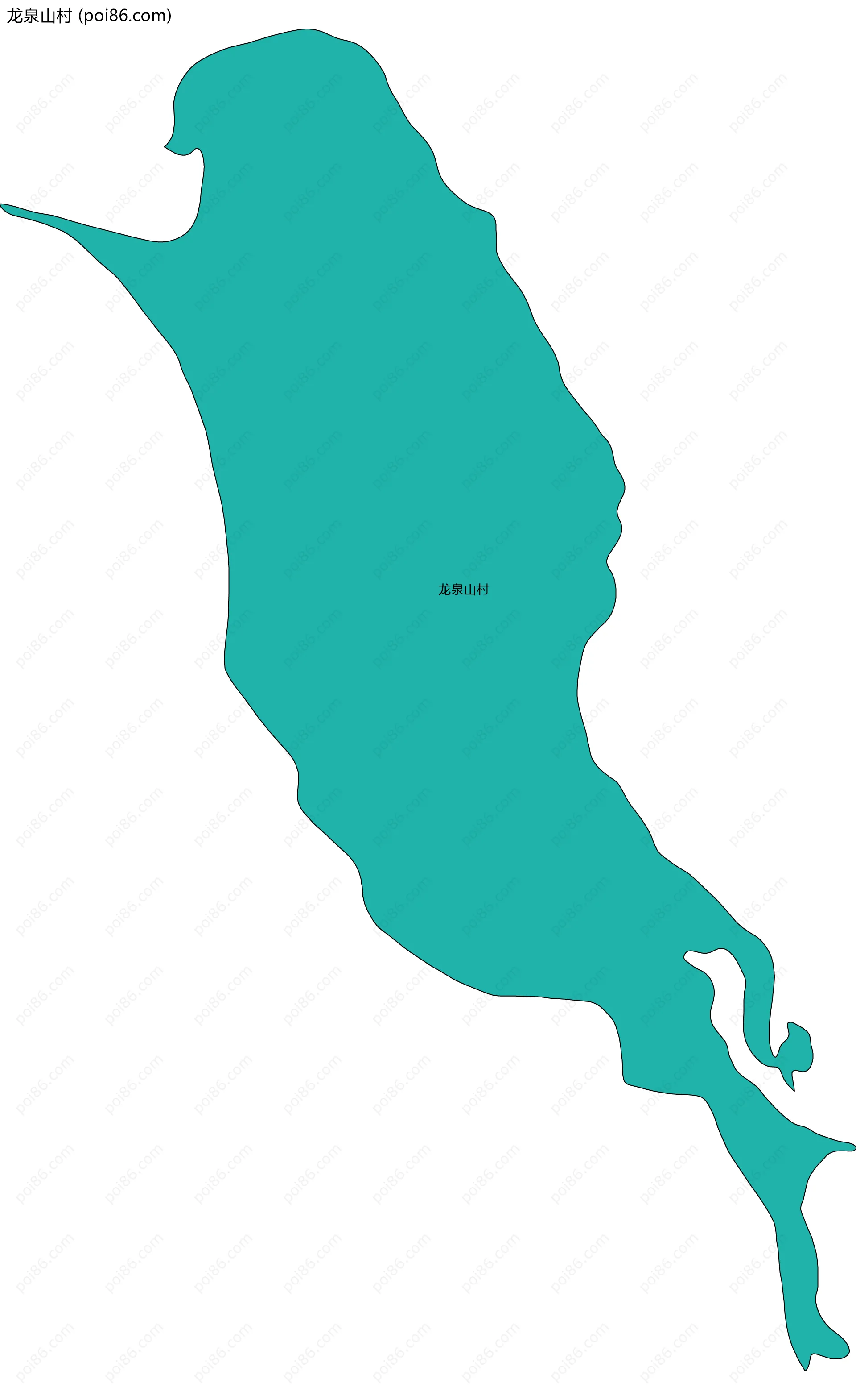 龙泉山村边界地图