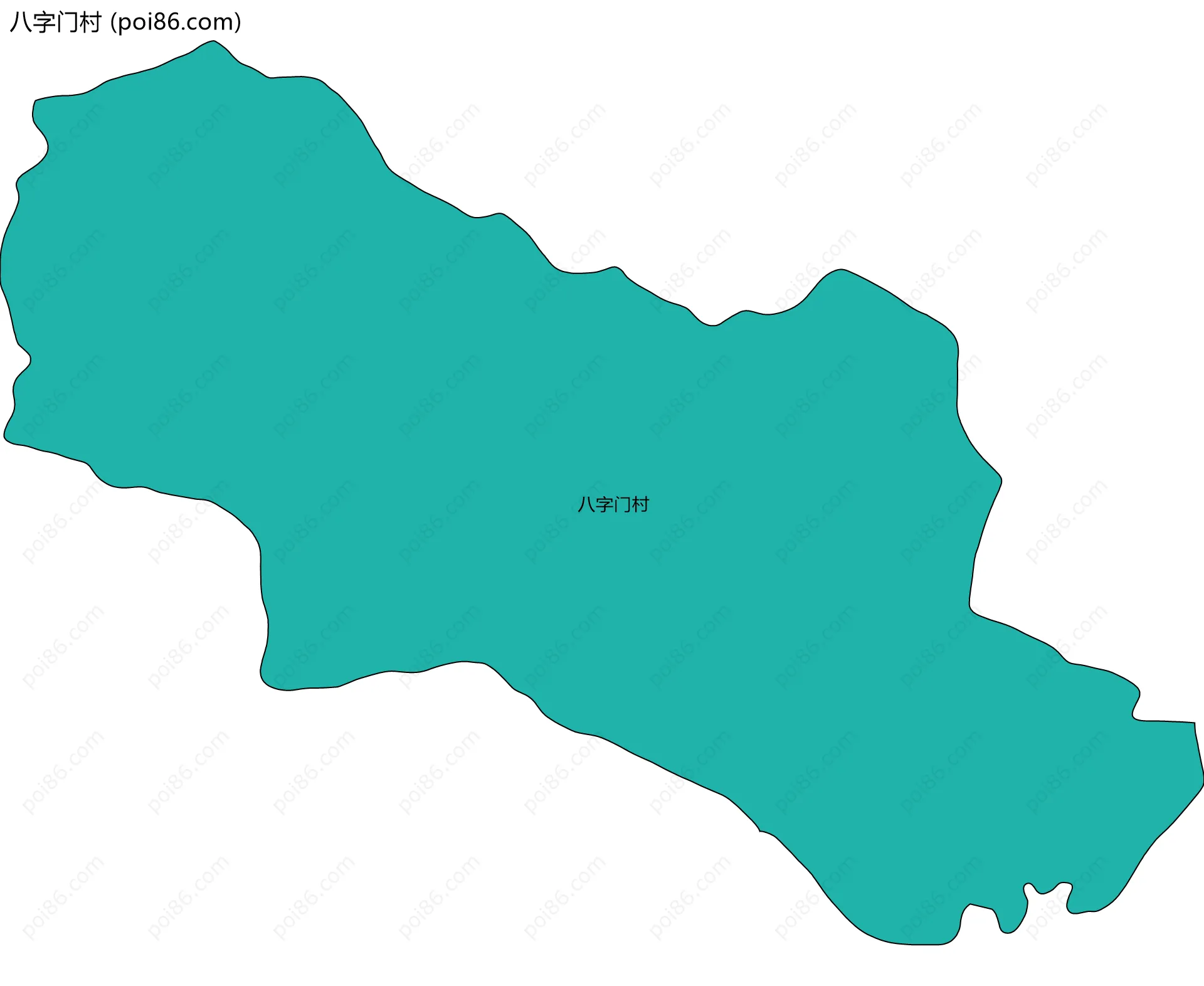 八字门村边界地图