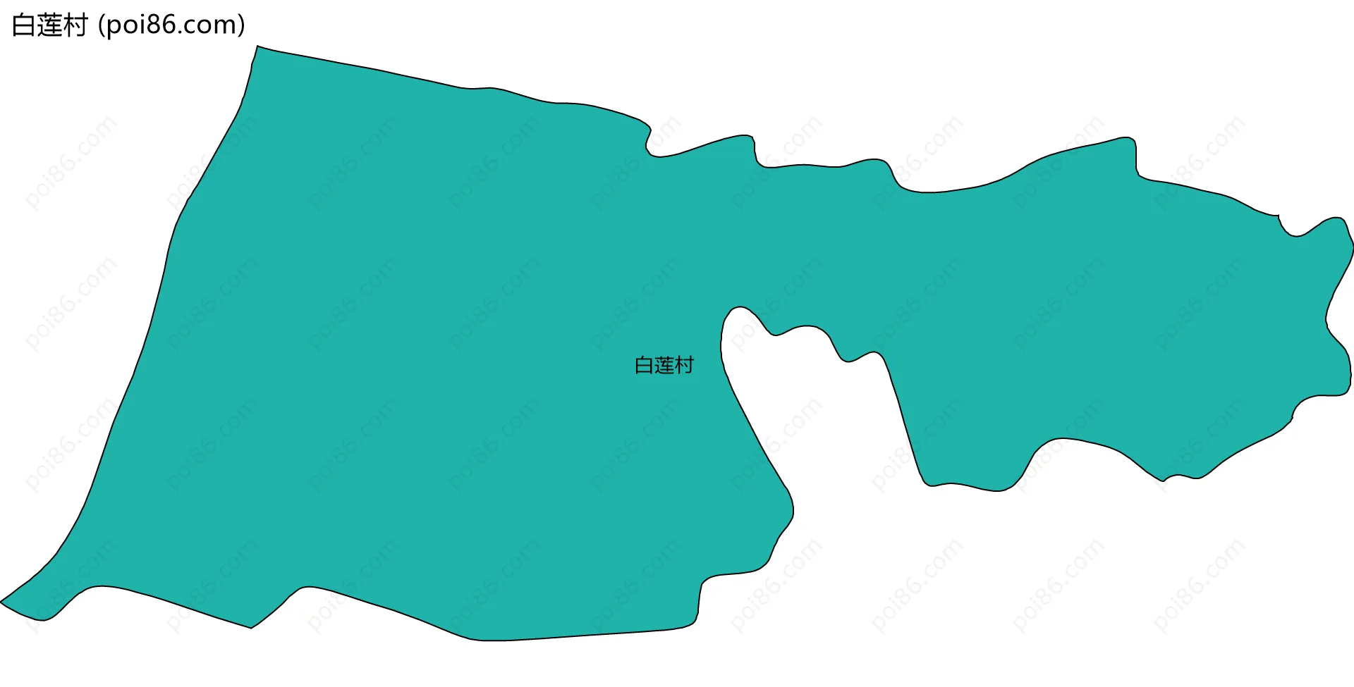 白莲村边界地图
