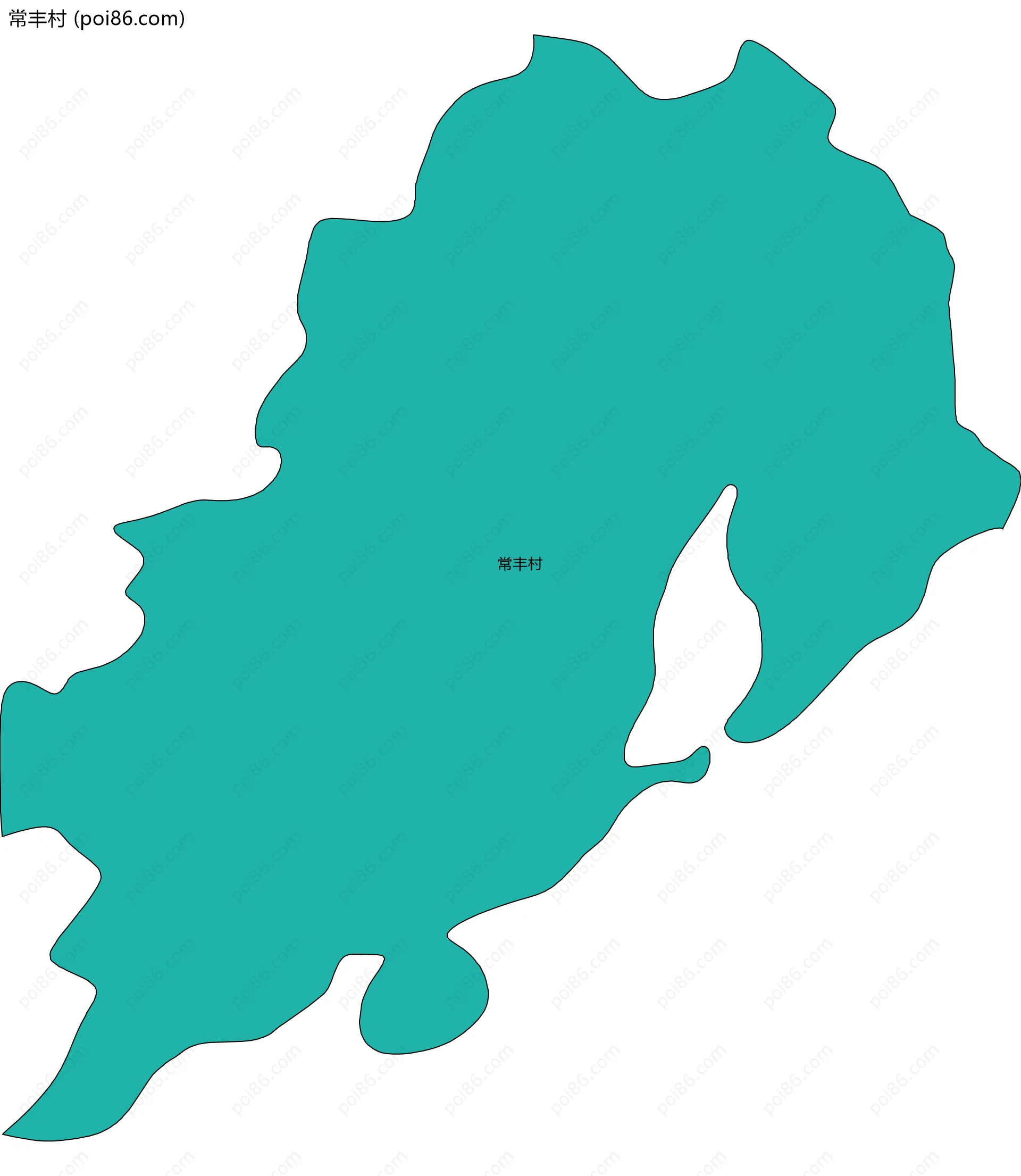 常丰村边界地图